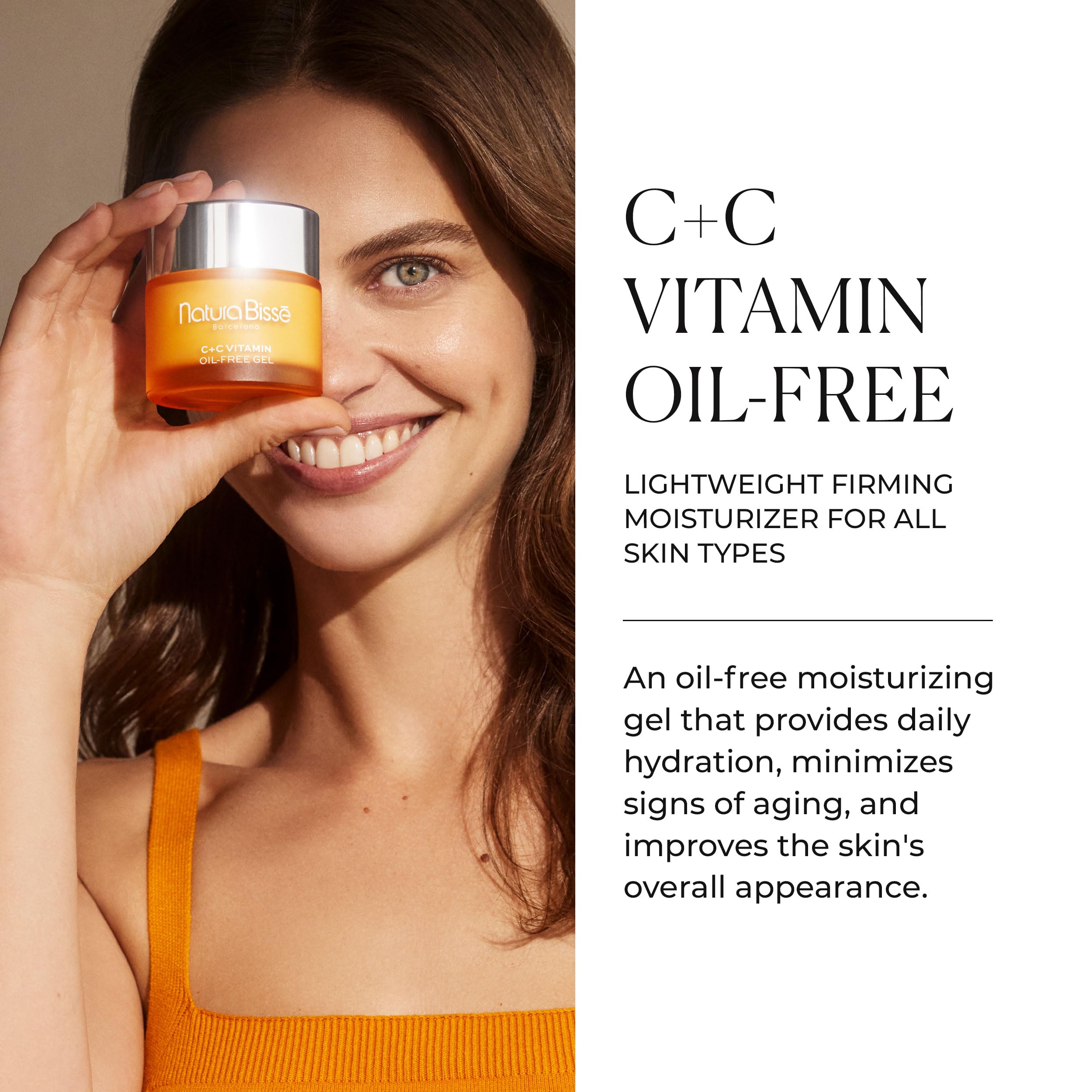 Natura Bissé C+C Vitamin Oil-Free Gel, Firming Vitamin C Gel Moisturizer, Firms, Hydrates & Revitalizes, for All Skin Types, 2.5 Oz
