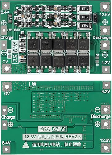 Miniatura 2 de 2PCS 3S 60A 12.6V 18650 Cargador PCB BMS Placa de protección de batería de litio de iones de litio Módulo de carga de equilibrio para motor de