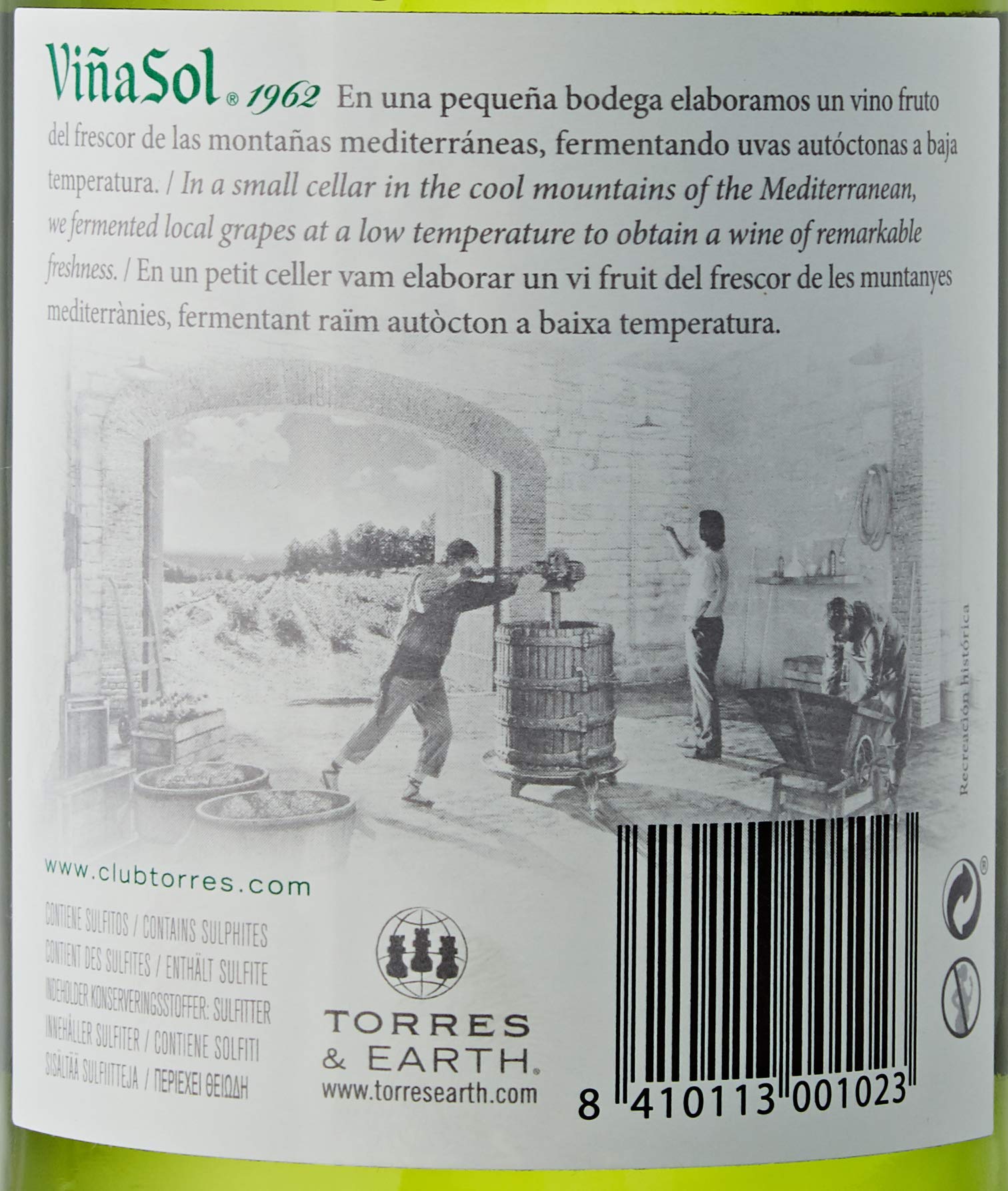 Viña Sol, Vino Blanco - 6 botellas de 75 cl, Total: 4500 ml