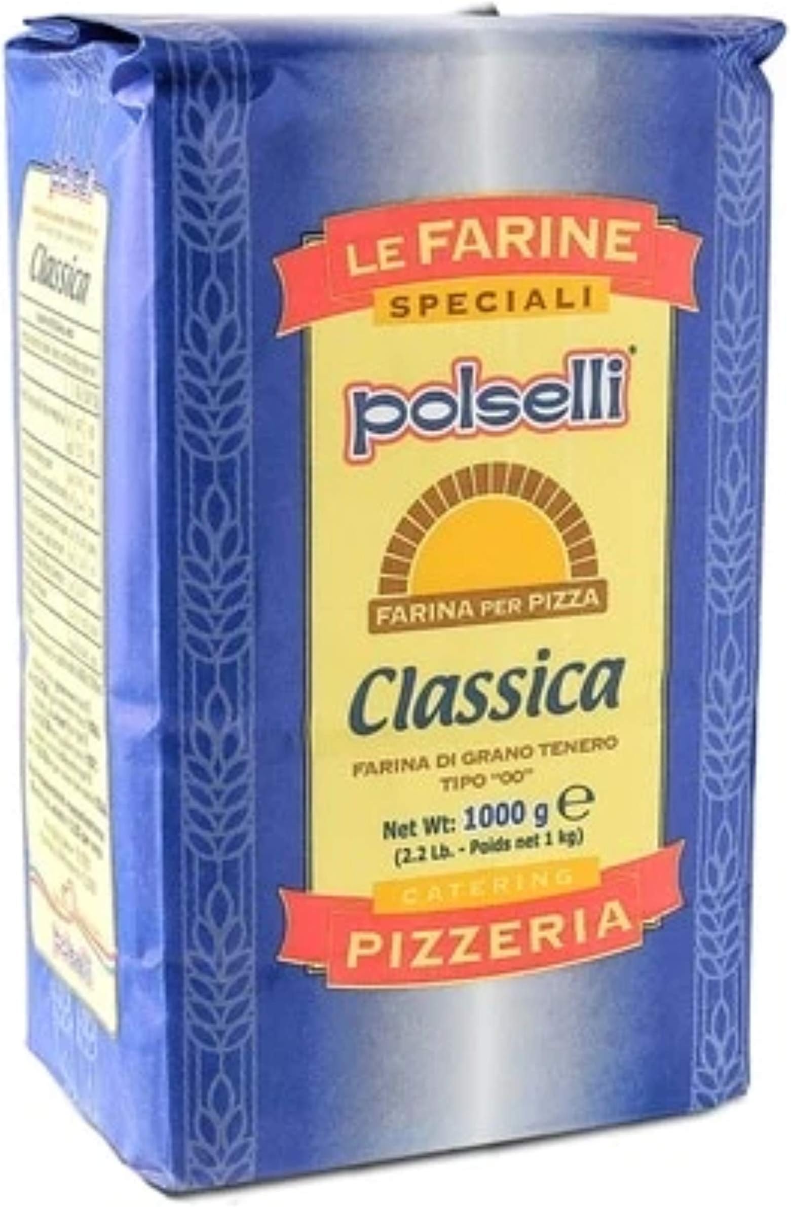 Classica, Type 00 Double Zero Flour, All Natural for Pizza, Bread, Pasta, and Baking, 1 kg (2.2 lbs)