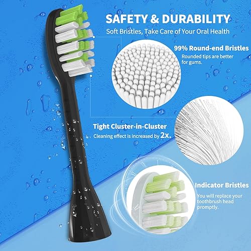 Miniatura 4 de Cabezales de repuesto para cepillos de dientes compatibles con Philips One Series Sonicare HY120006 BD1003AZ, paquete de 10 cabezales de repuesto,