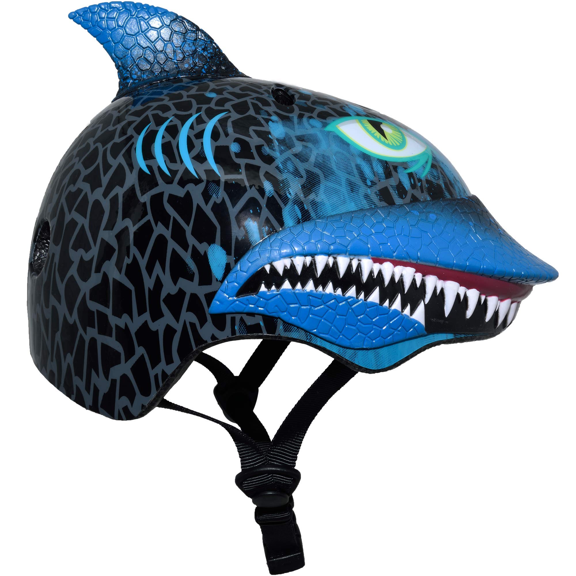 Raskullz Shark Attax Helmet (Black, Ages 3+) : Bike Helmets : Sports & Outdoors