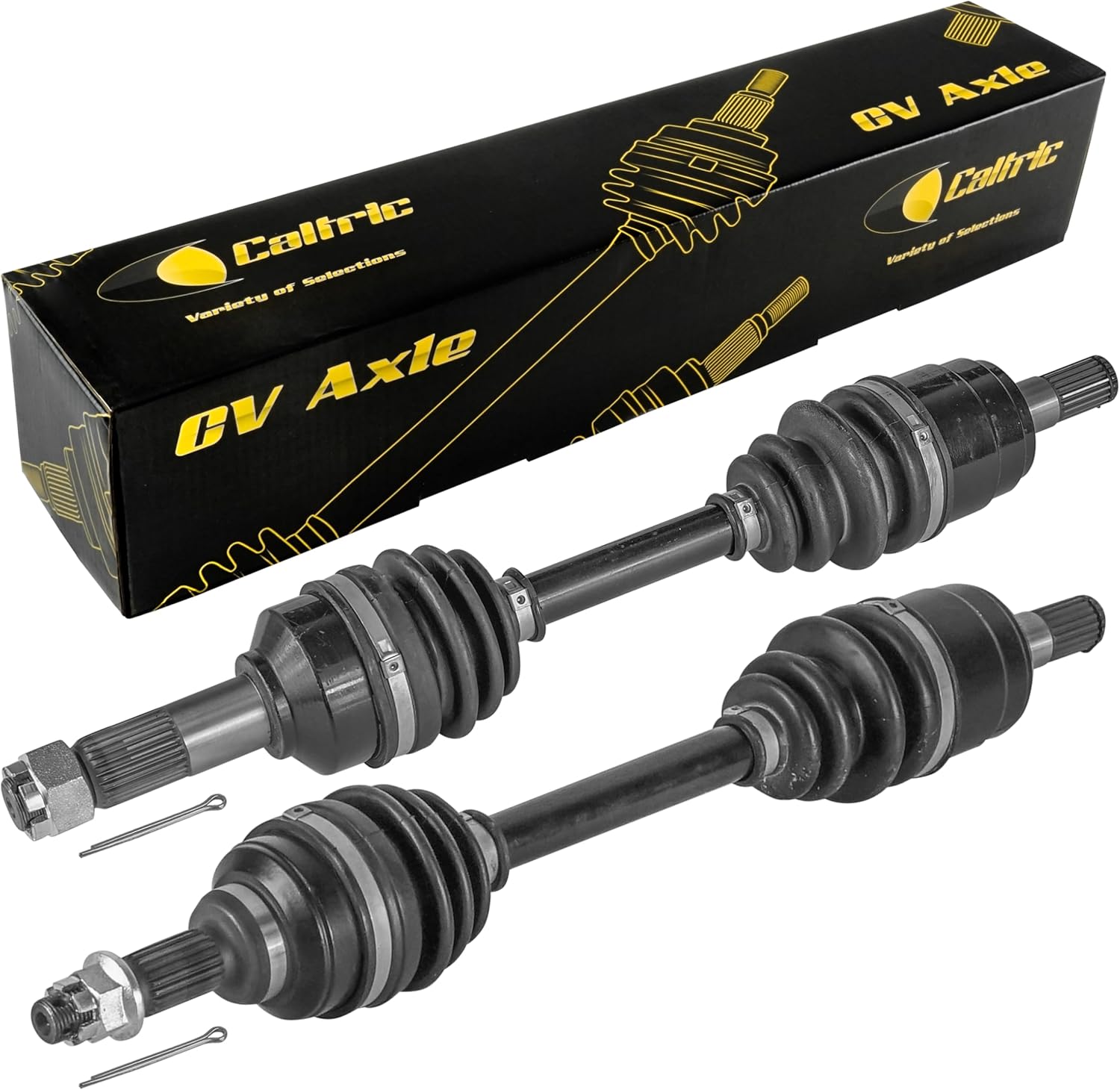 Caltric Front Left and Right Complete Axles Compatible with Honda Trx420Fm1 Trx420Fm2 Rancher 420