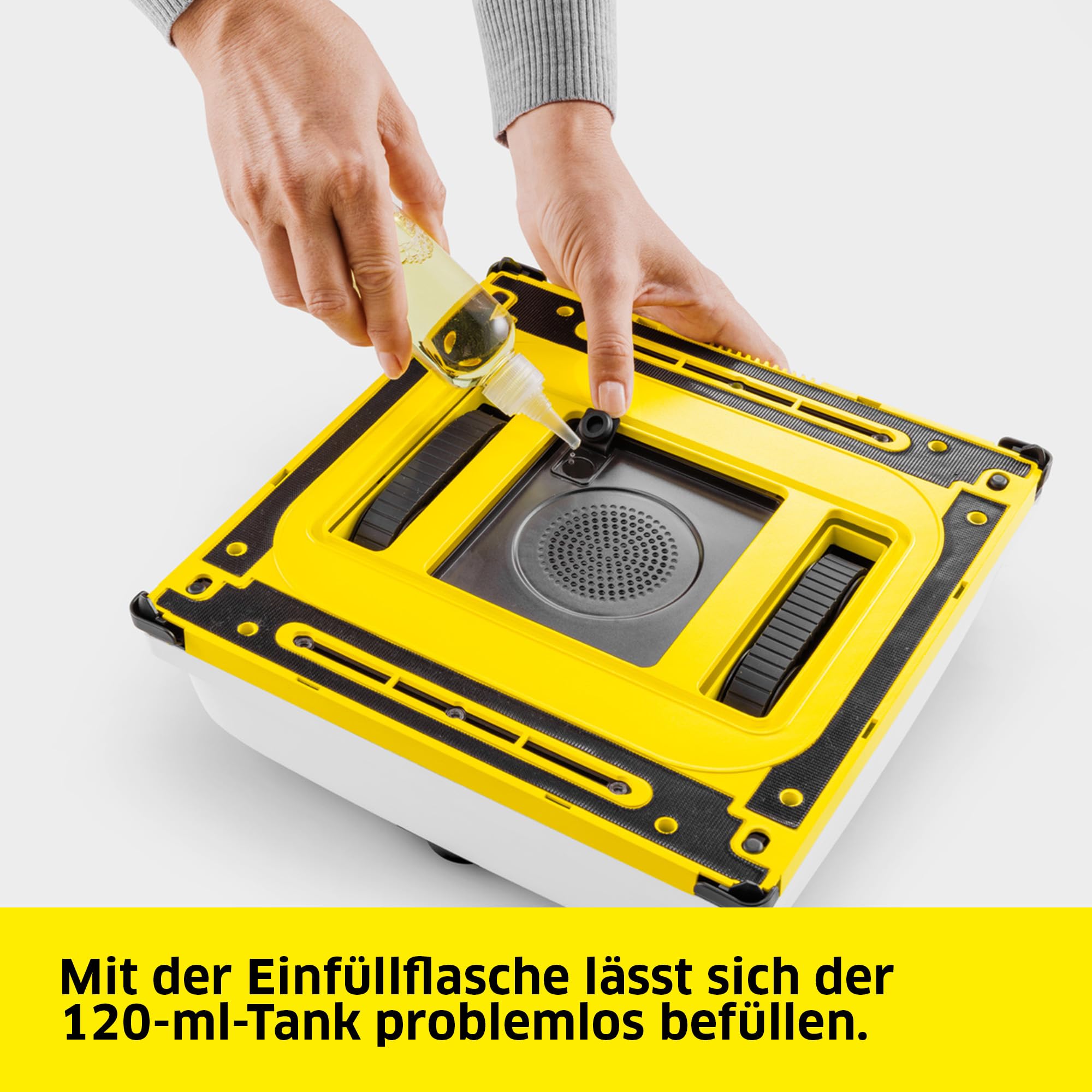 KÄRCHER Fensterputzroboter RCW 4 Extra+, automatische Fensterreinigung, mit Sicherungsseil und Notversorgungs-Akku, 2,5 min/m², Tank: 150 ml, 5 Reinigungsmodi, Kabel: 5 m, 6 Wischtücher