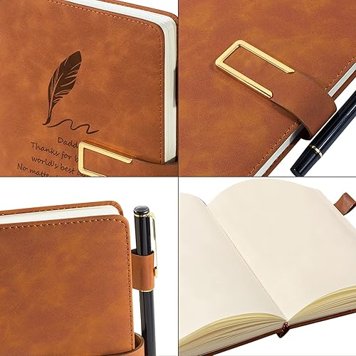 Miniatura 4 de Diario personalizado para niño, cuaderno personalizado de cuero, regalos para hijo, nieto, diario grabado con bolígrafo, cuaderno de bocetos vintage