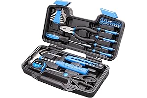 39-piece Cutting Plier Tool Set in Blue Plastic Toolbox