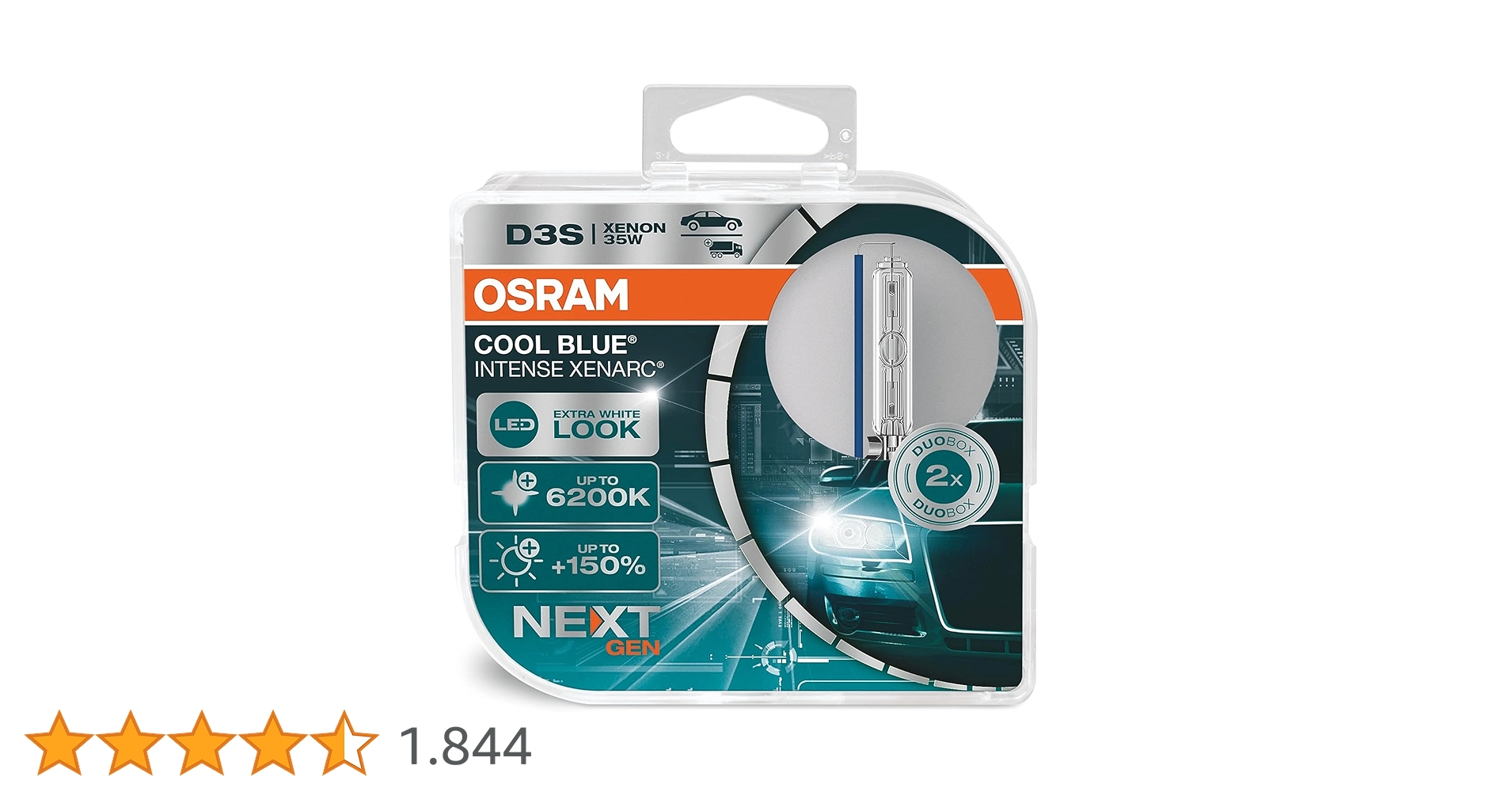 OSRAM XENARC COOL BLUE INTENSE D3S, +150% más de brillo, hasta