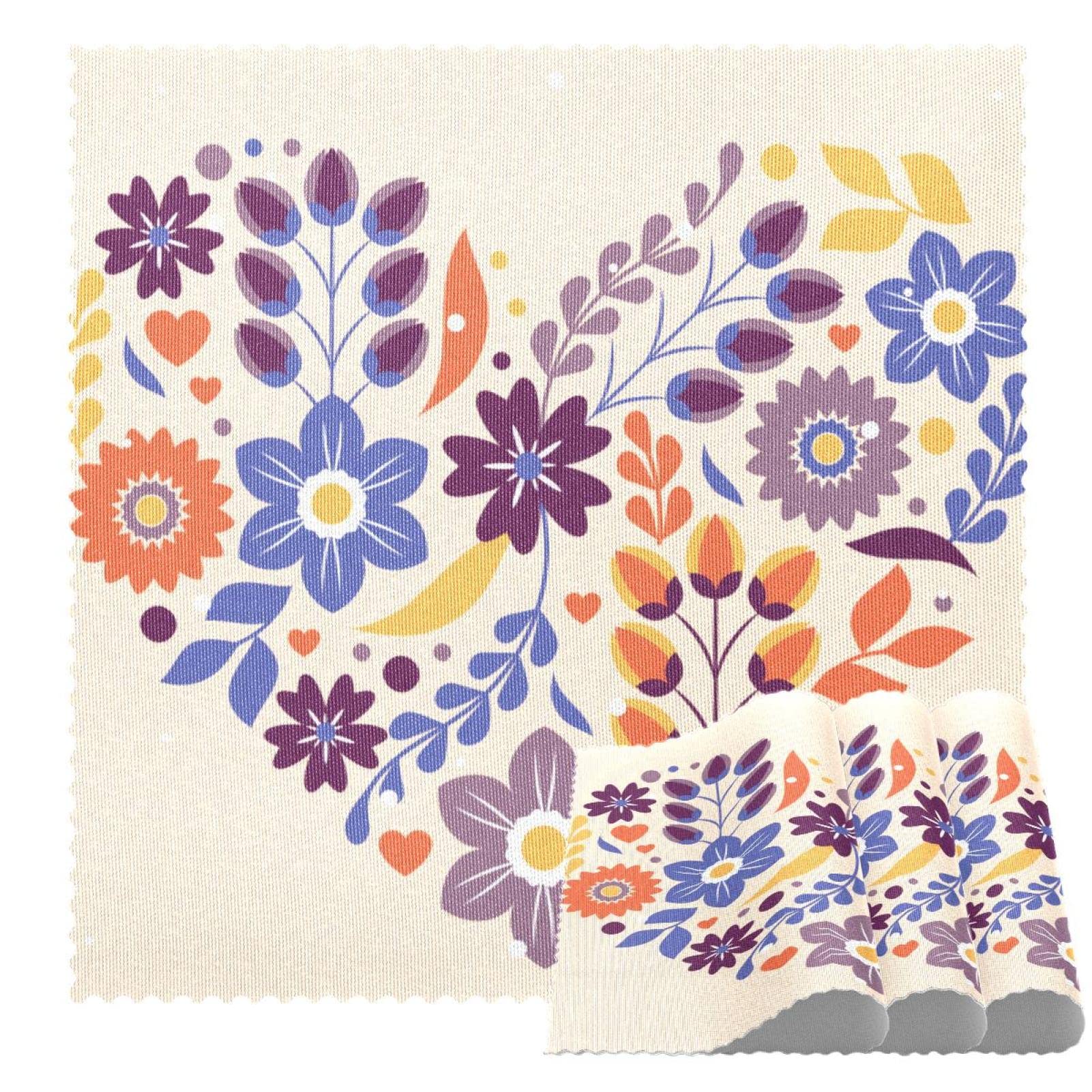Sets de table de cuisine fruit motif feuilles de menthe lot de 4