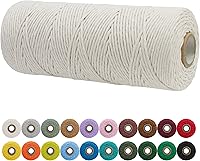 Vista 157 de JeogYong Cordón de macramé de un solo hilo 1mm x 426 yardas (1279 pies) Cuerda de algodón suave Hilo de macramé de 1 mm, suministros de macramé