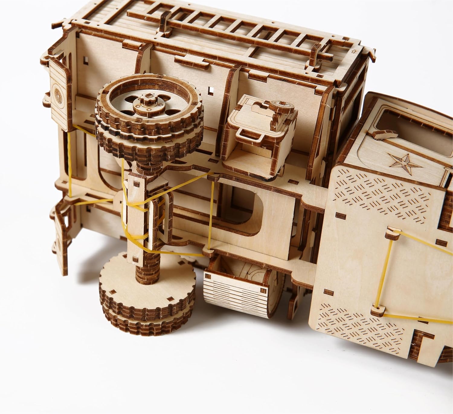 3D Wooden Truck Puzzle, 3D Wooden Puzzle for Adults, DIY Assembly Mechanical Truck Building Kit, Handicraft Wood Car Craft, Birthday for Hobbyist Collectors Family Women Men Age 14+, 246 pcs - Image 6