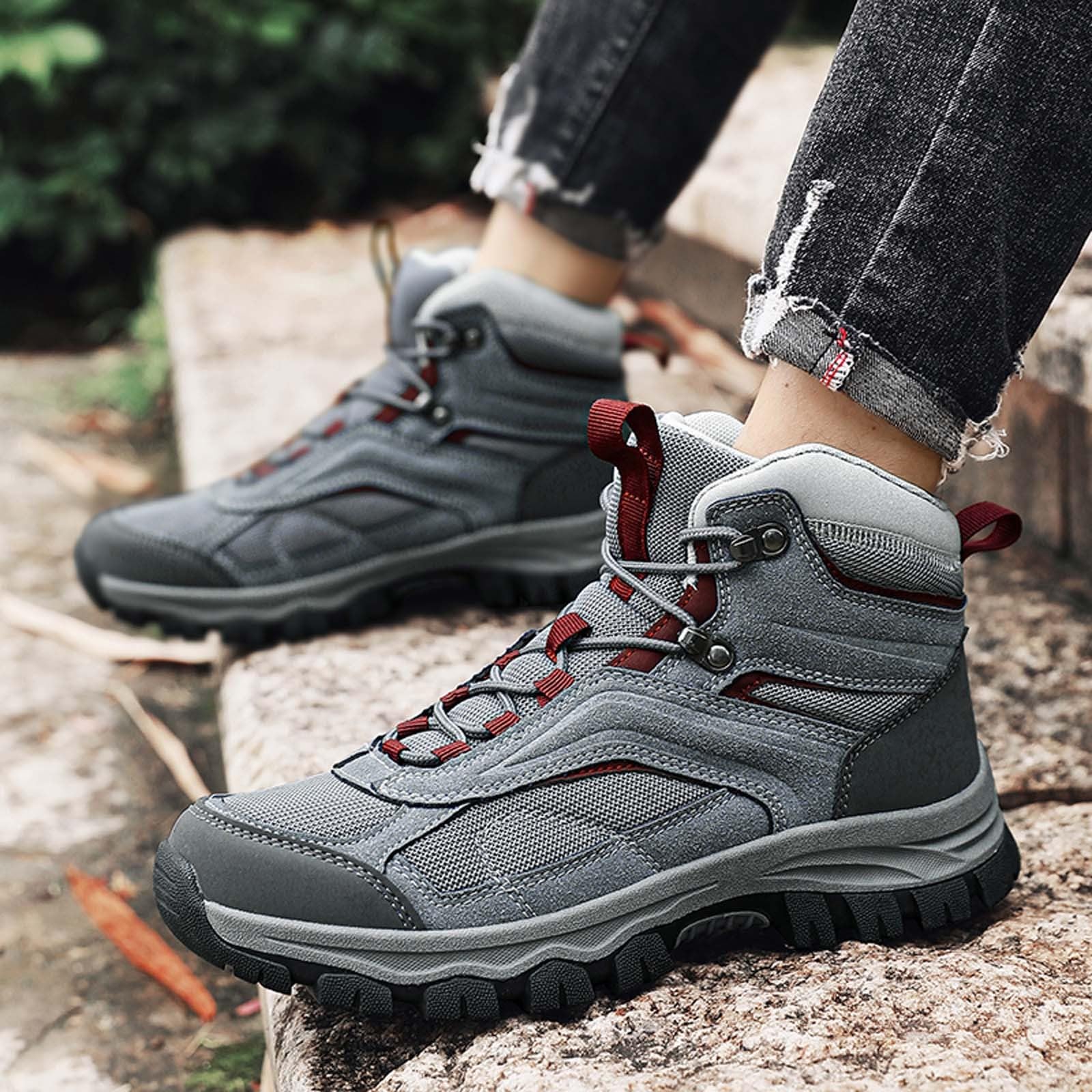 Chaussures de randonnée Homme idéales Camping Trekking Pleine Nature Montagne Grandes Sneakers Robustes polyvalentes Confort Outdoor