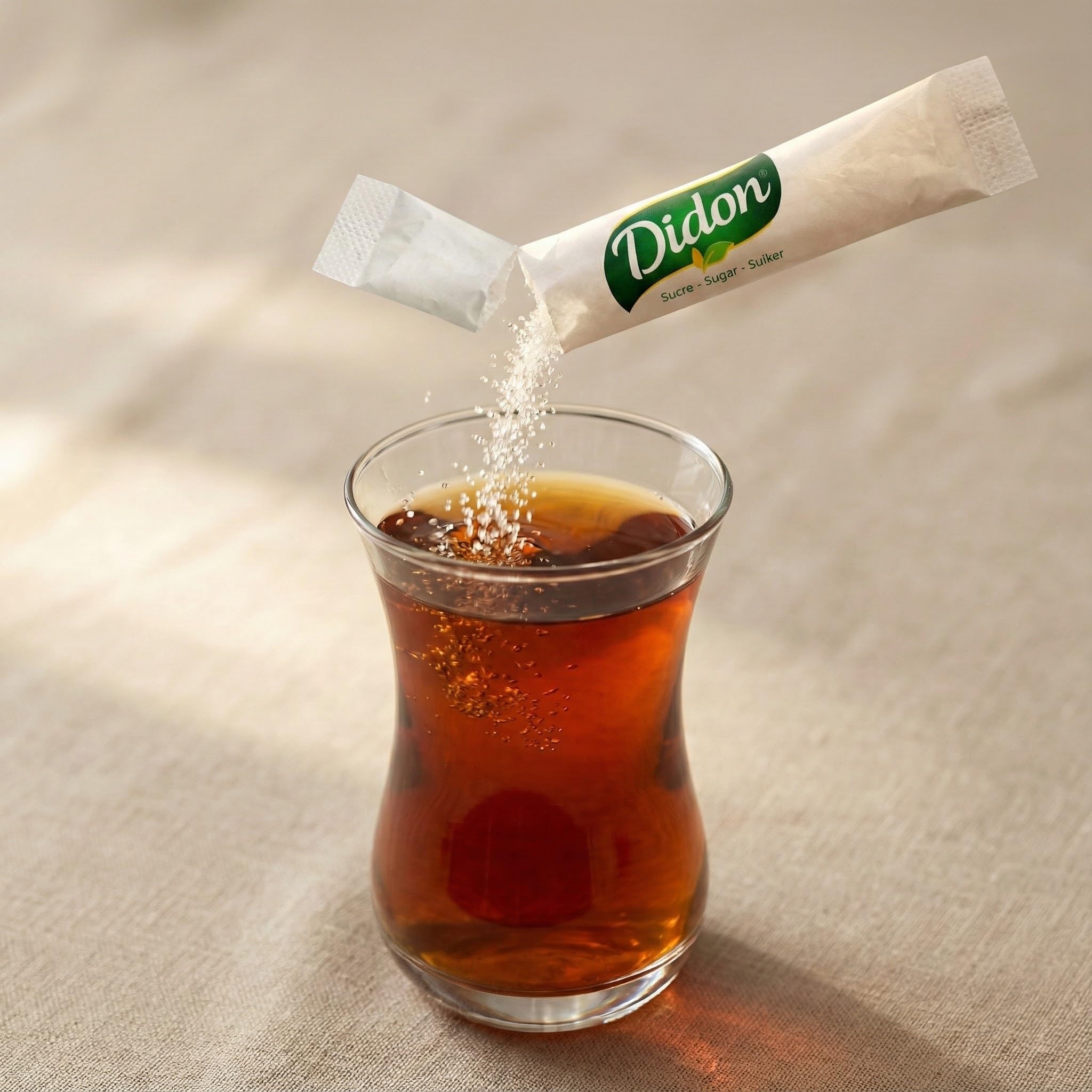 DIDON Lote de 1500 Sobres (750 x 2) - Bûchettes de Azúcar Individuales de 4g (TOTAL 6 kg) con un lote de agitadores de madera – Ideal para Bebidas Calientes, Cafés y Tés