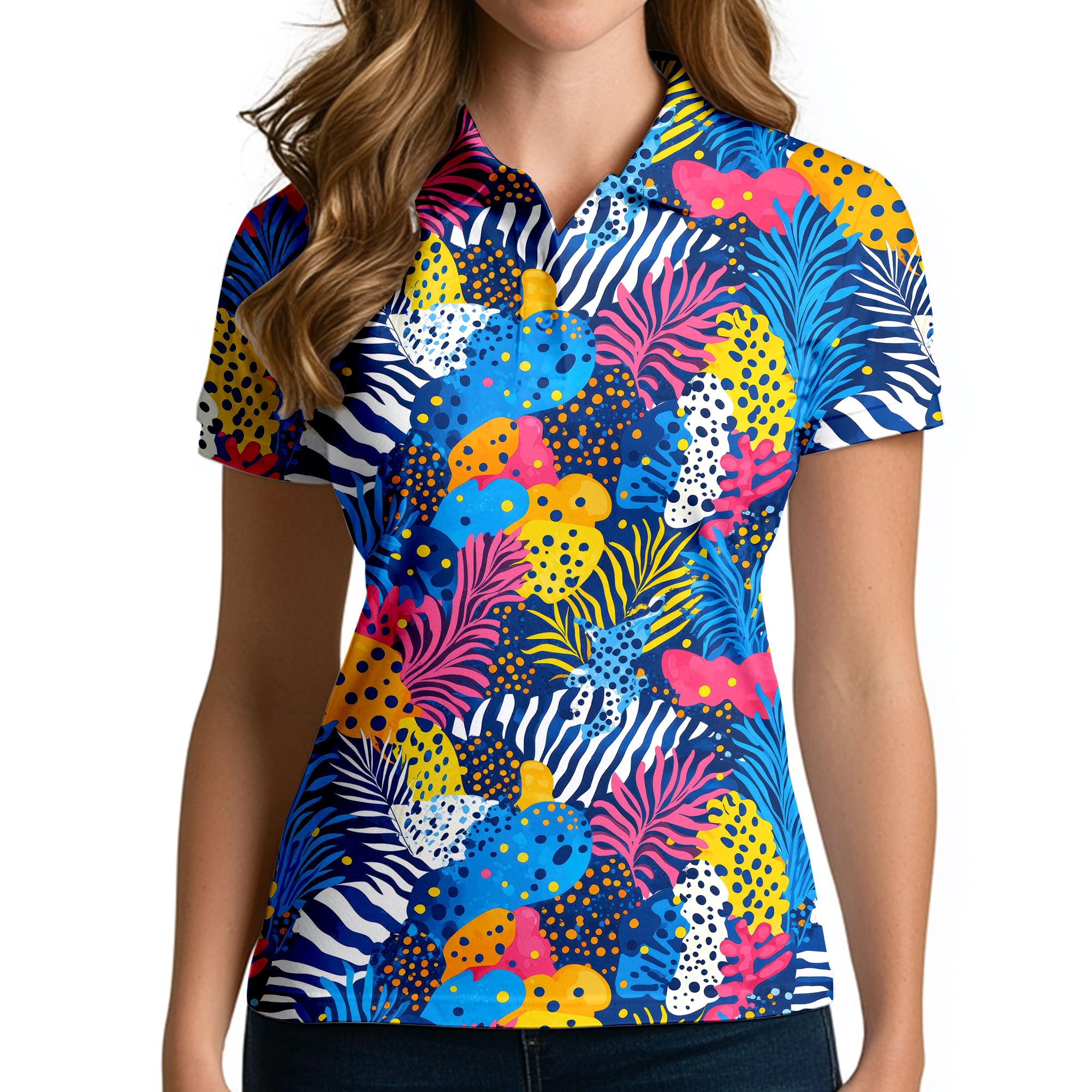 Womens Golf Shirt Short Sleeve Funny Golf Shirts for Woman Tennis Outfit