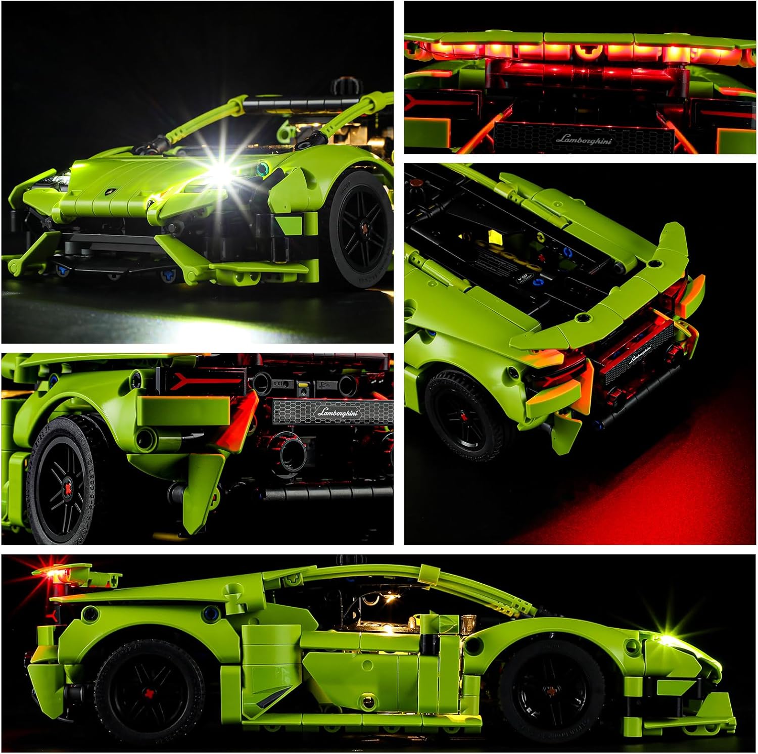 YEABRICKS LED Light for Lego-42161 Technic Lamborghini Huracán Tecnica Building Blocks Model (Lego Set NOT Included)
