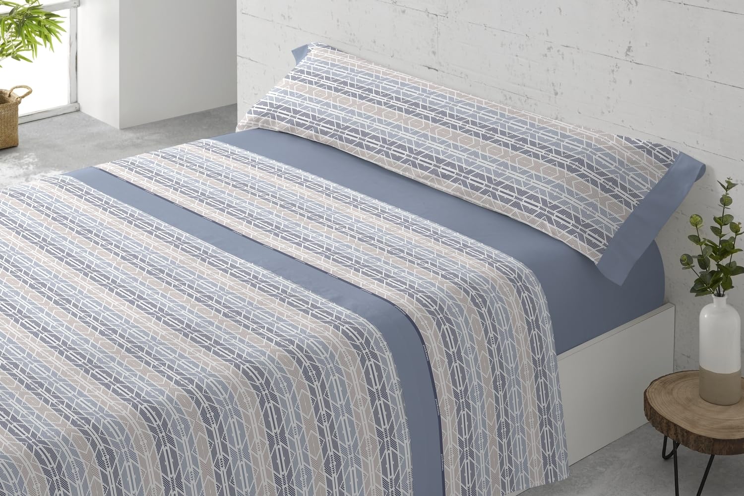 Draps de lit bleu 150 cm Paduana Miño pour rafraîchir votre chambre