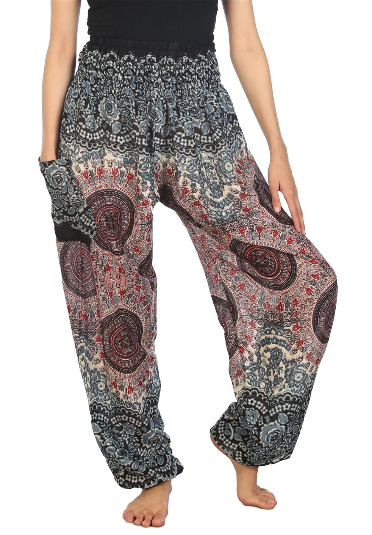 Lofbaz Harem Pants for Women Yoga Boho Hippie Clothing Womens Palazzo Bohemian Pajama Trousers Beach Indian Gypsy Genie Clothes — view 20