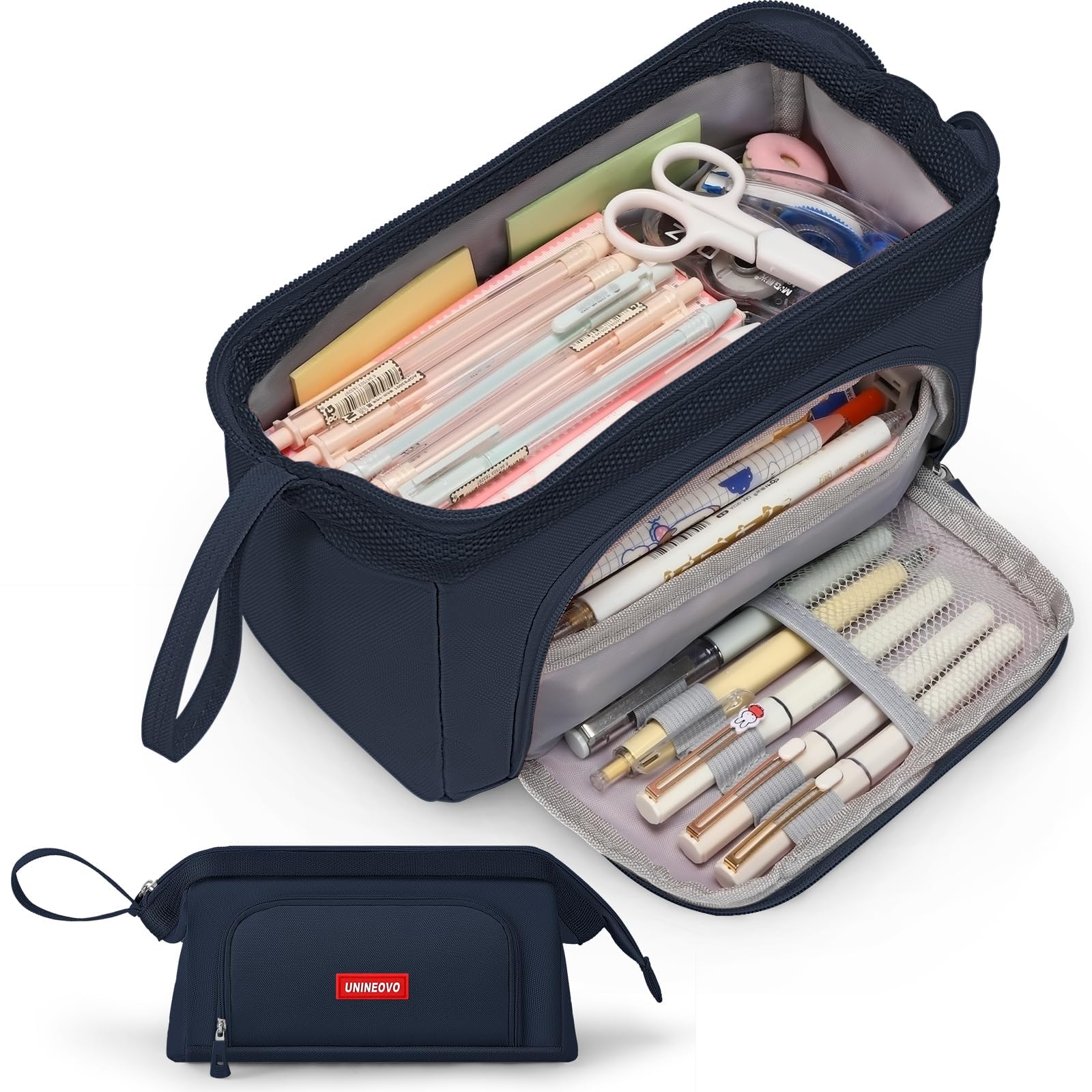 Large Pencil Case Pouch for Girls, Cute Kids Pencil Box School Supplies, Big Capacity Zipper Pencil Pouches Bag Organizer, Back to School Gift for Student Teen Women College Office