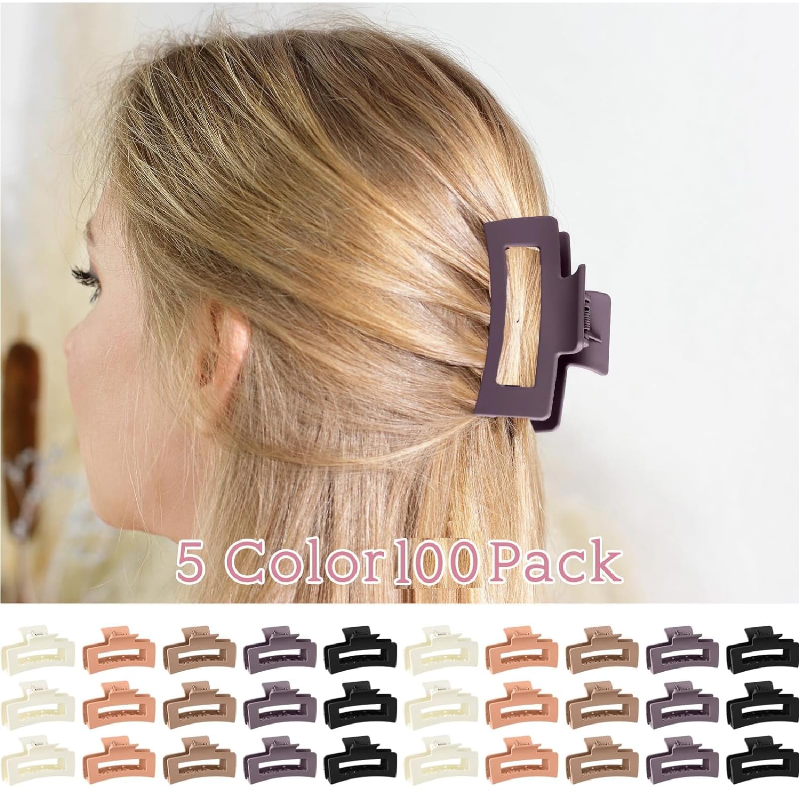 Amazon.com : XunYee 100 Pcs Hair Claw Clips Bulk Large  display picture 2
