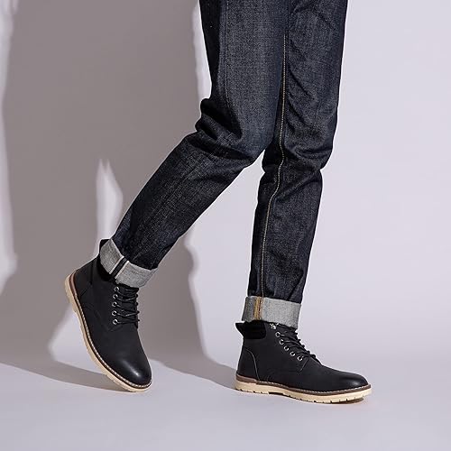 Miniatura 7 de Vostey - Botas tobilleras con cordones (Chukka), de senderismo, impermeables y estilo informal para hombre