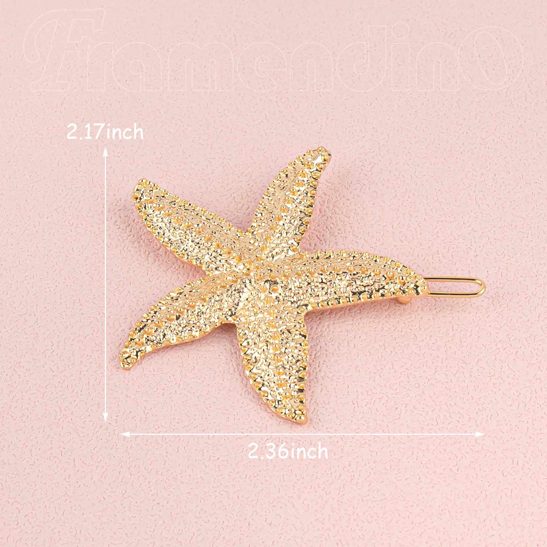 Amazon.com : Framendino, 8 Pack Starfish Hair Clips Sea Star  display picture 1