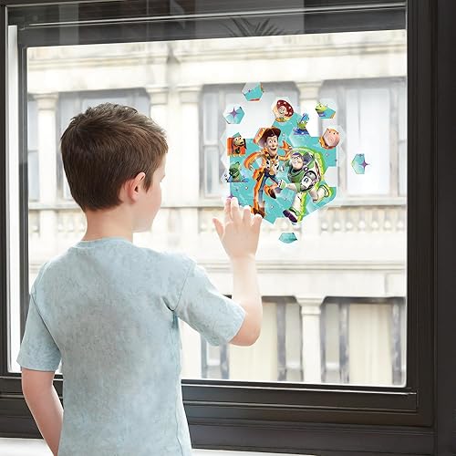 Miniatura 5 de Make It Real Disney Mosaico de arte de ventana, Toy Story, 41 piezas, rompecabezas de ventana reutilizable, crea una imagen de 10.5 x 9.5, Disney
