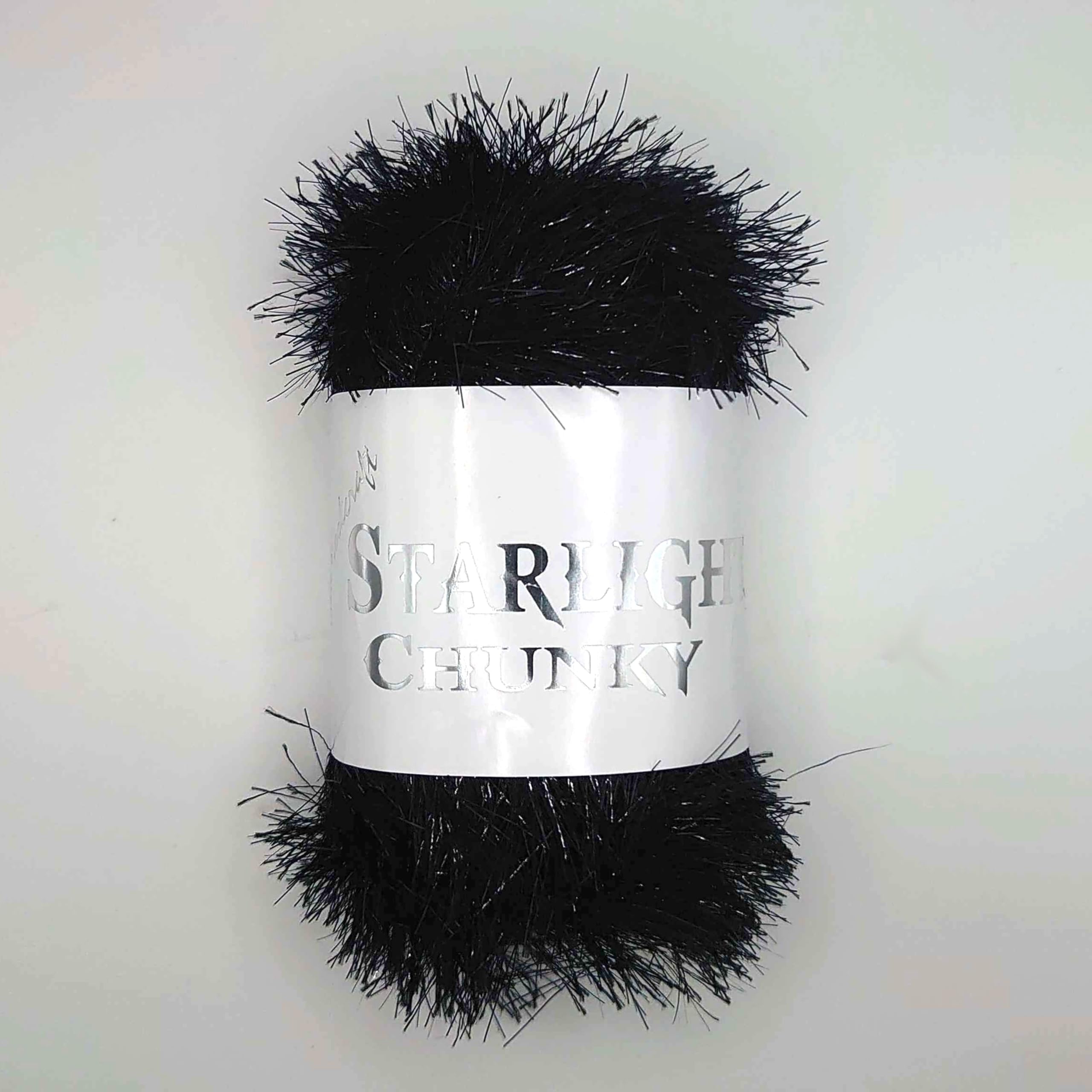 5 Pack of Black 06-50g Starlight Chunky Wool for Knitting and Crochet by Woolcraft