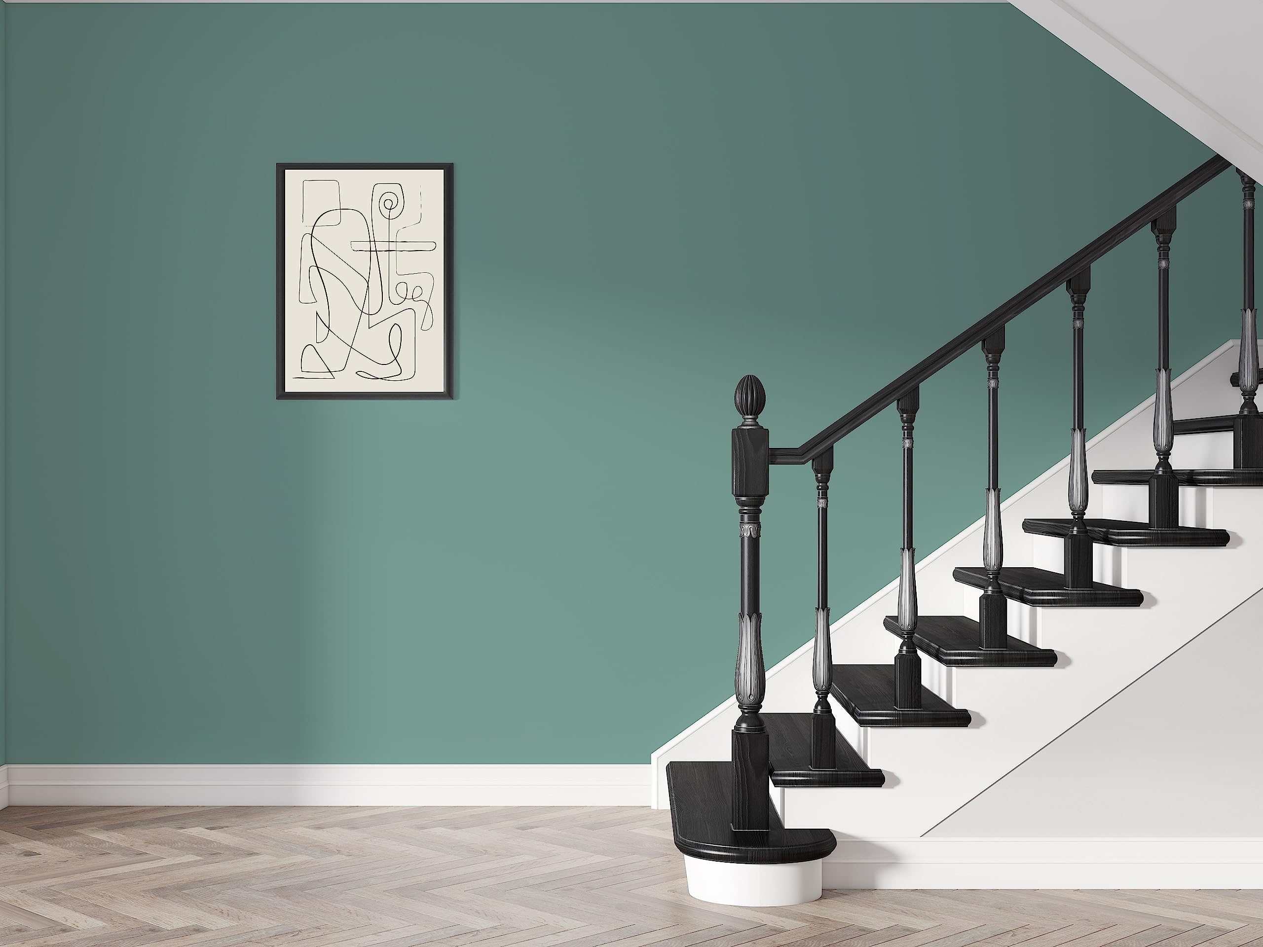 Peinture Acrylique Vert Céladon Icône - Aspect Satin - Peinture Mur, Plafond, Boiserie & Balcon - Lessivable - Séchage En 30 min - COV A+ - Fabriquée En France - 5 L - BARBOUILLE