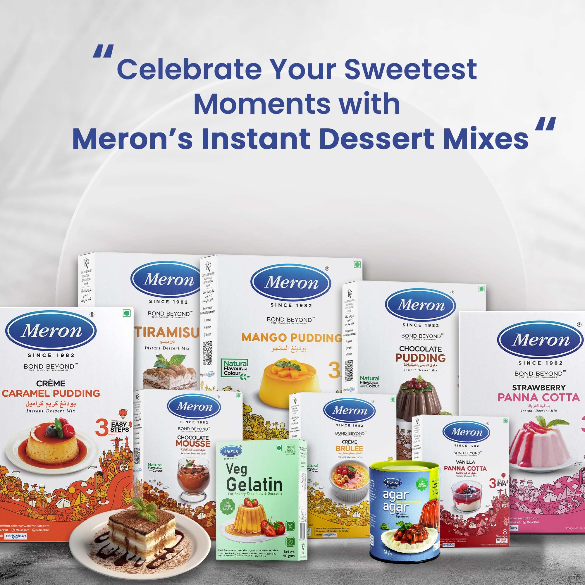 Meron’s Instant Dessert Mix Combos | Strawberry Panna Cotta | Caramel Pudding| Chocolate Pudding | Natural Flavour & Colour | Preservative-Free | Vegan - Image 7 thumbnail
