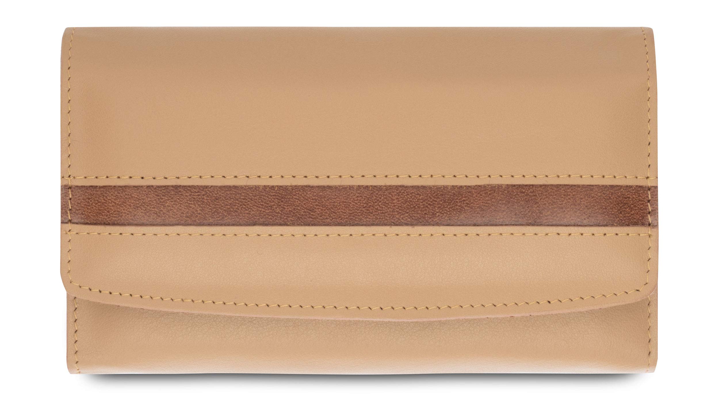 nippes Solingen Premium Line Maniküre Set Gap, 7-teilig, Rindleder-Etui mit Druckverschluss, Kontraststreifen, Nagelpflege Set, Pediküre Maniküre, Made in Germany | braun-beige Kontrastnaht, 7 vernickelte Instrumente, Hautschere, Nagelzange, Nagelhautschi