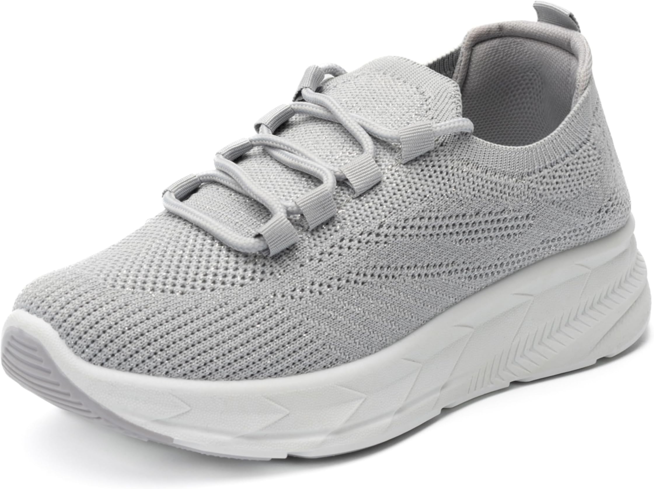 flâneur FASHIONFLANEUR Women's Casual Sneakers with Adjustable Elastic Laces - Comfortable Non Slip Gym Low Shoes for Walking, Tennis - Lightweight Breathable Training & Sport Shoes