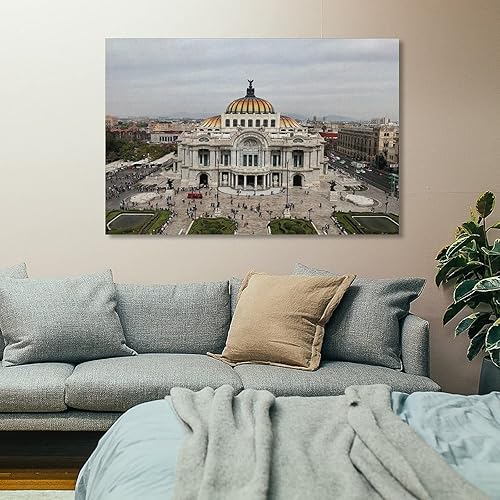 Miniatura 7 de Famous Places - Póster artístico del Palacio de Bellas Artes, México, póster artístico y arte de pared, póster moderno para decoración de dormitorio
