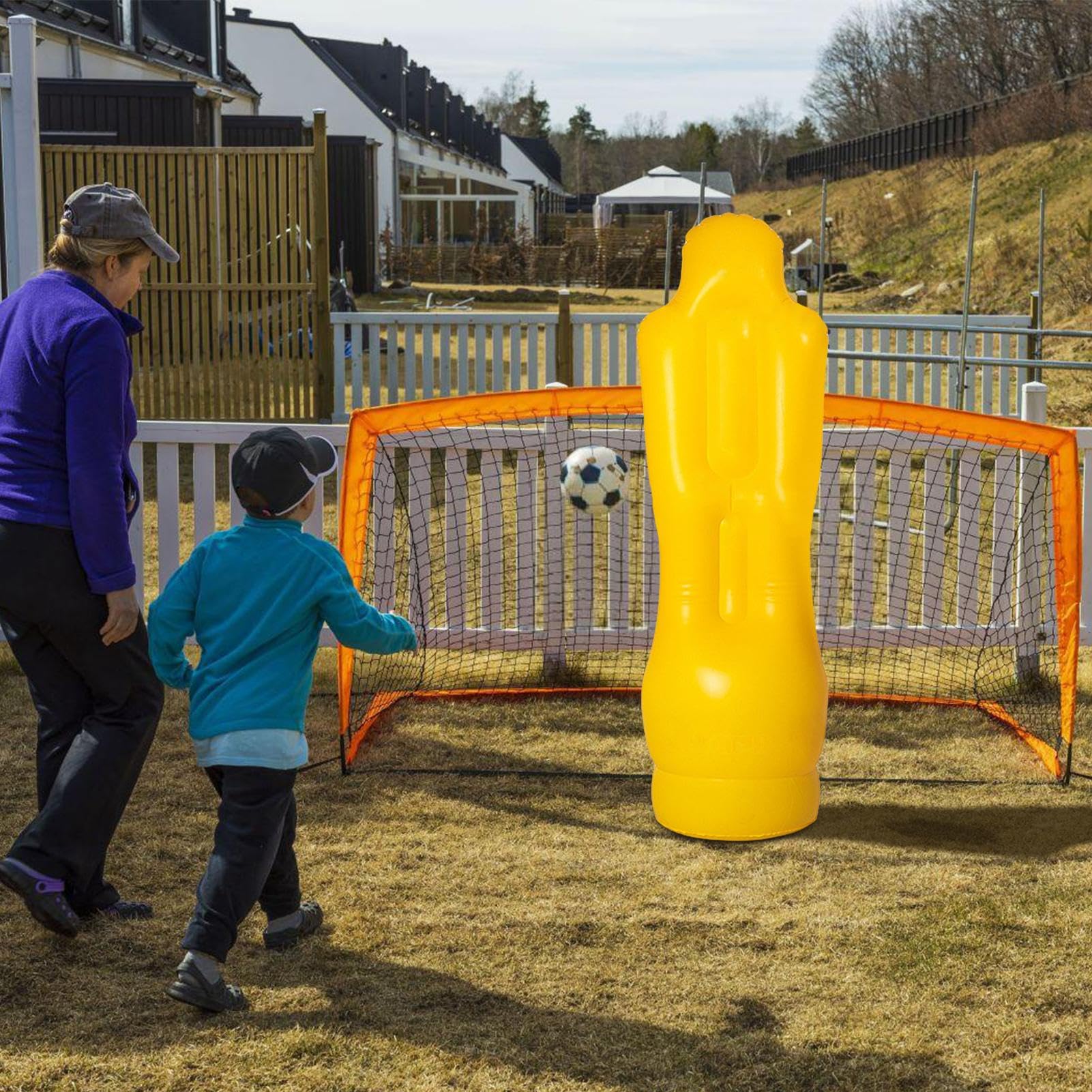 Mannequin D'entraînement De footballPortable – Gonflable, Équipement Multifonctionnel, Conception Robuste Et Facile À Gonfler | Aide L'entraînement pour, Adultes, Entraînement en Équipe, Jeu