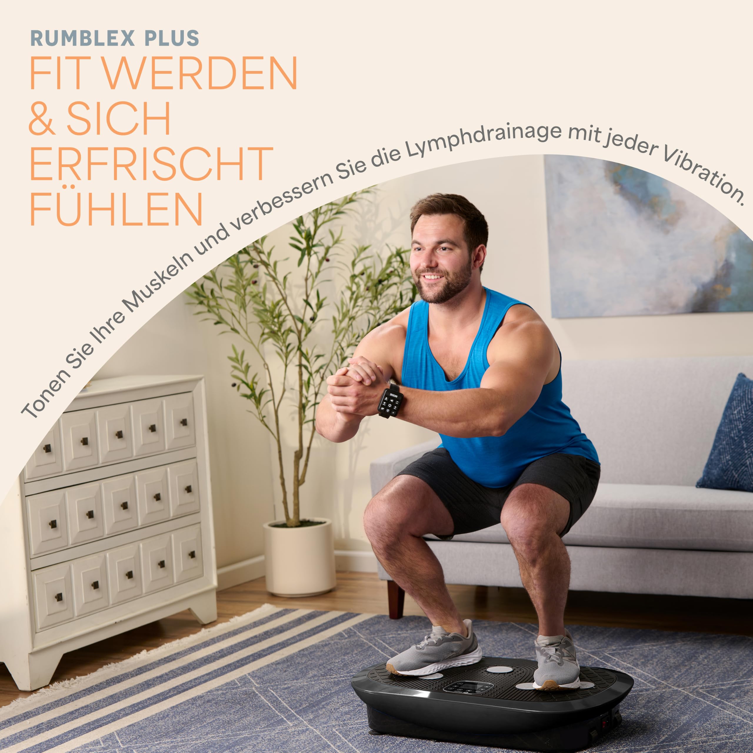 Lifepro Vibrationsplatte Vibrationsboard – 4D Rüttelplatte elektrisch mit Vibration Plate für effektives Ganzkörpertraining