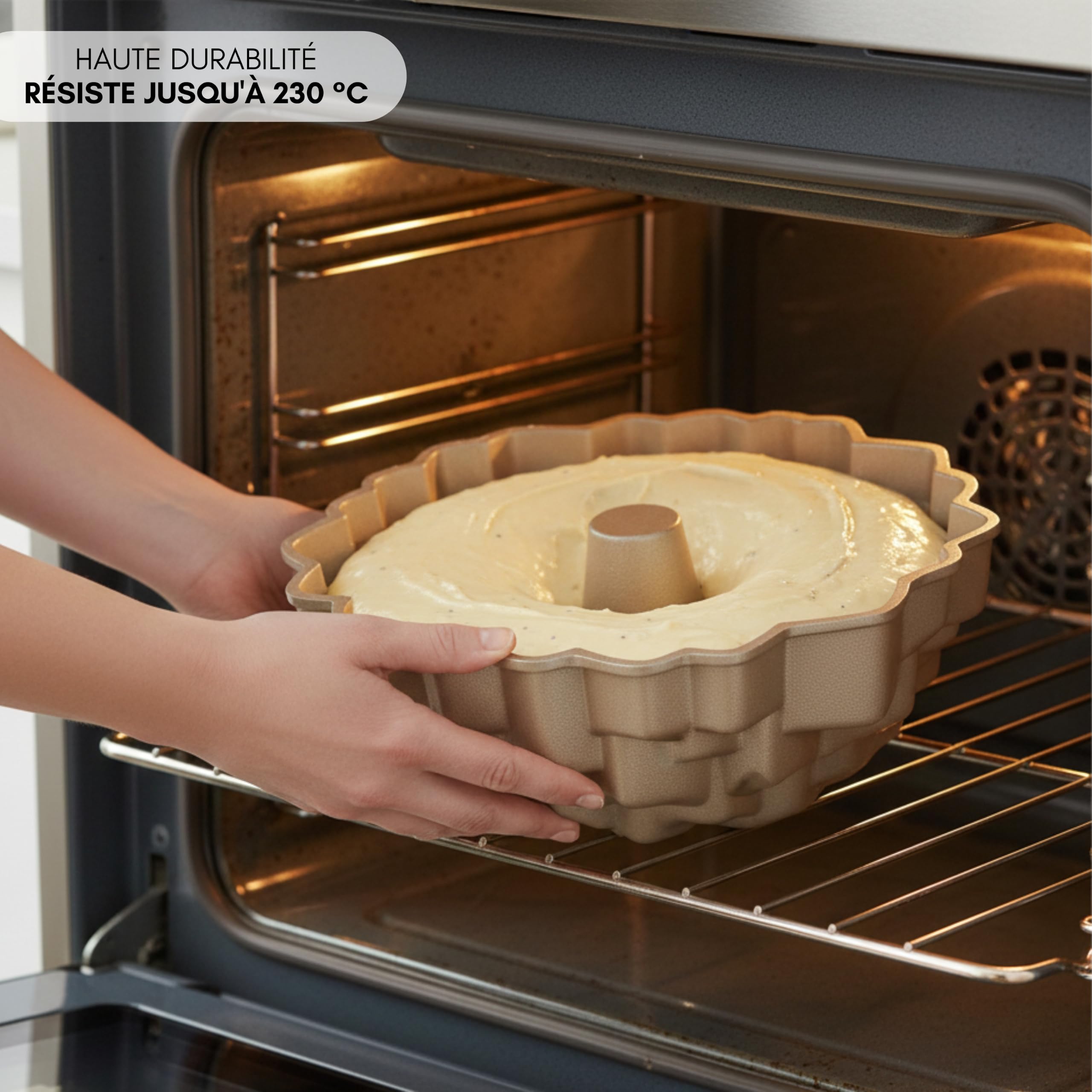 Erreke Moule à Gâteau avec Double Revêtement Antiadhésif, Bloom | Moule Kouglof. Moule Gateau. Moule à Tarte. Aluminium Moulé Résistant. Savarin Cuisson Uniforme. Pour Pâtisserie Maison