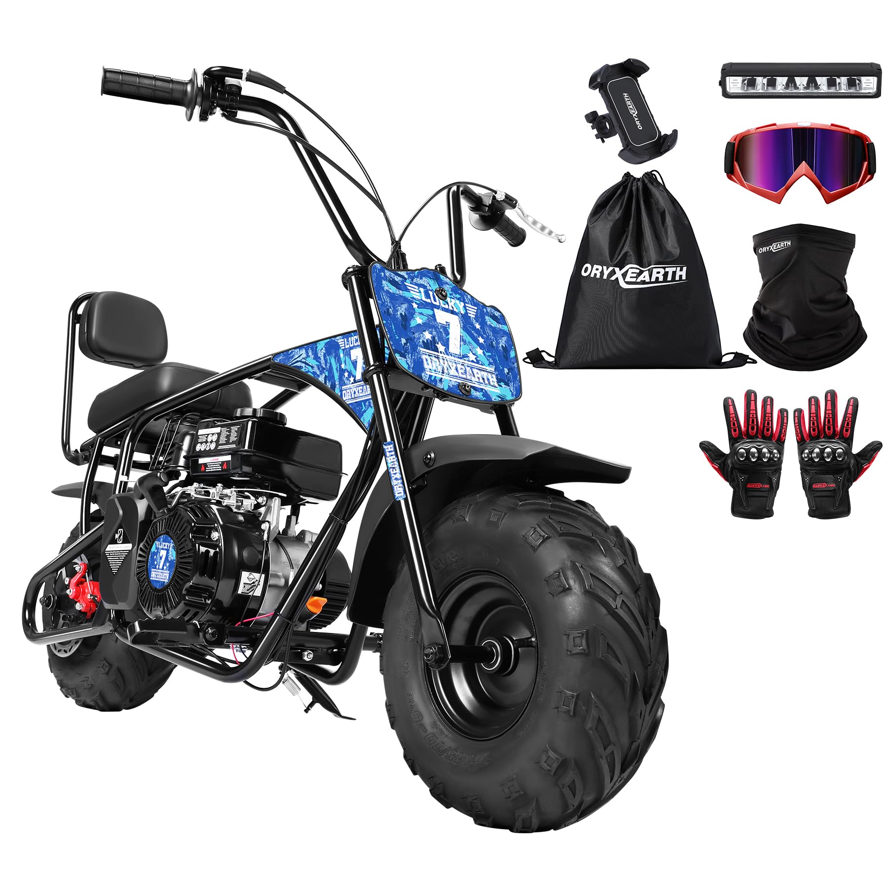 Oryxearth 99CC 4-Stroke Mini Bike, Gas Powered Bike W/EPA Approved Engine Mini Dirt Bike