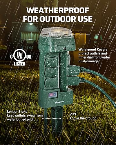 Miniatura 5 de Dewentils - Temporizador de interior y exterior, 1625.00watts, 125.00 volts