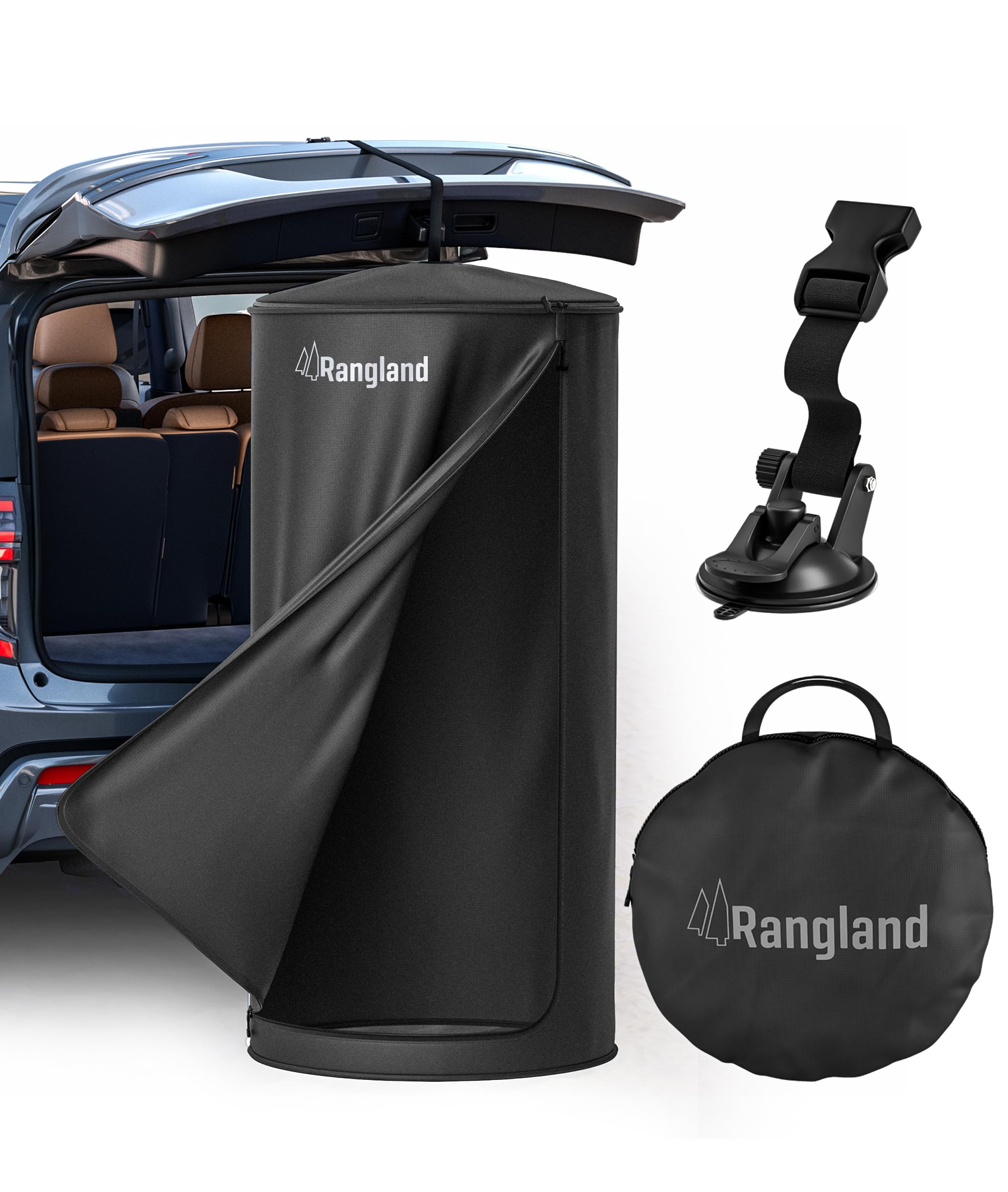 Tragbares Umkleidezelt – Pop-Up-Sichtschutzkapsel mit Saugnapf für SUV, Camping, Dusche, Strand und Toilette (Tragetasche im Lieferumfang enthalten)