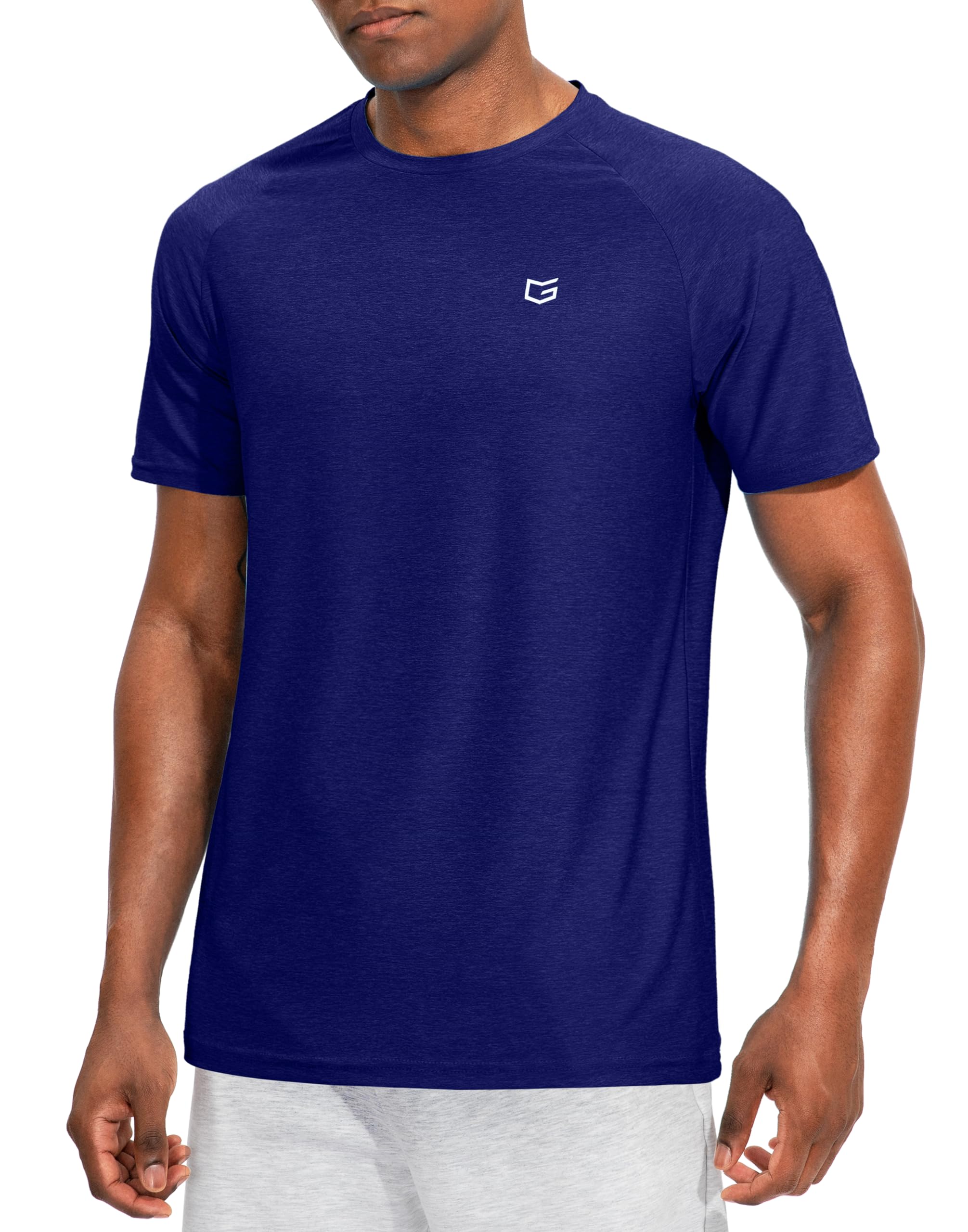 Men's Dry Fit Short Sleeve T-Shirt Crewneck Lightweight Tee Shirts for Men Workout Athletic Casual