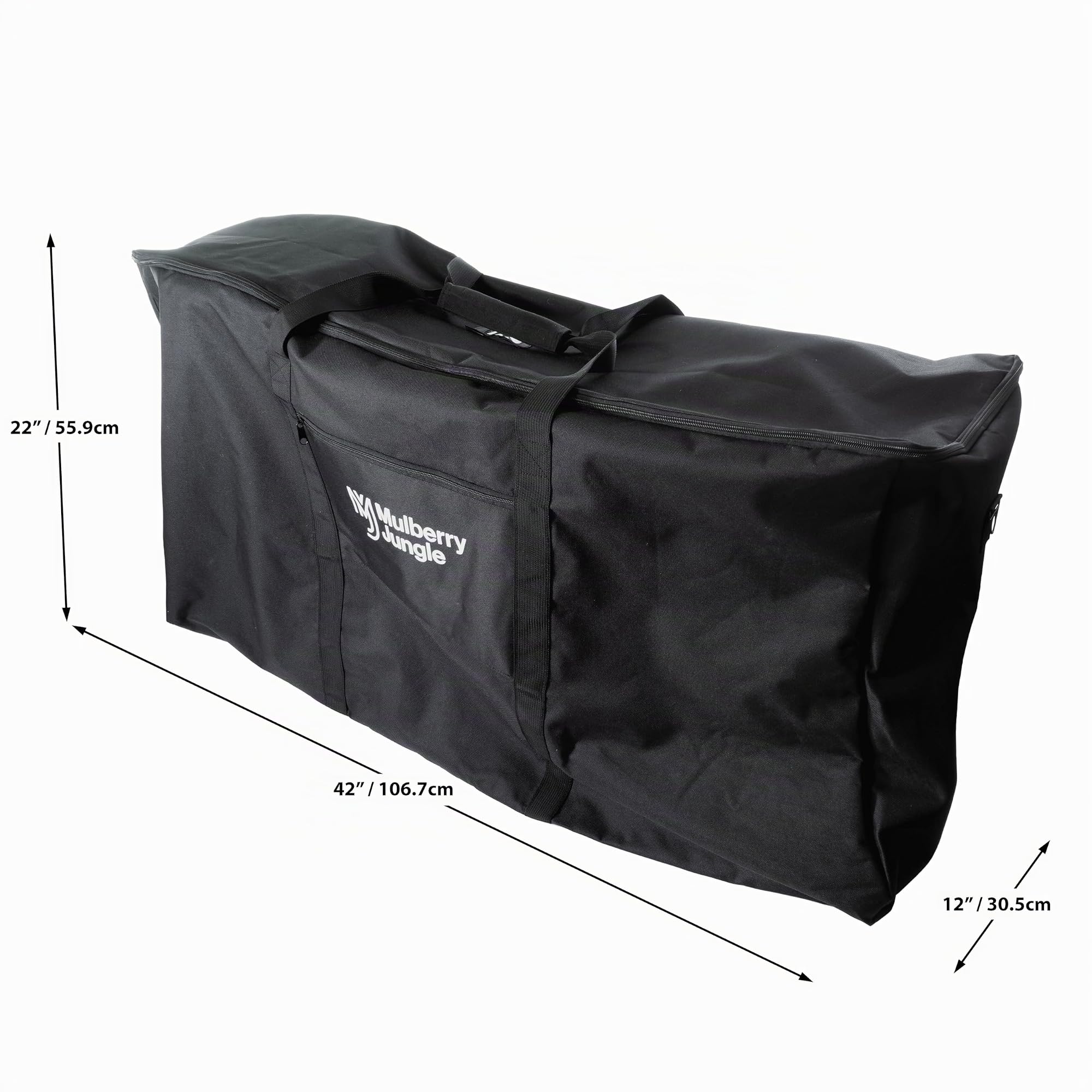 Bolsa de Transporte para Cochecito de Paseo, Bolsa de Viaje para Carrito de Bebé Individual y Gemelar, Funda Negra para Silla de Paseo, Protege los Cochecitos Durante el Viaje, Incluye Gancho