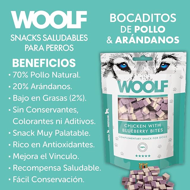 Foto 5 de 8 de WOOLF - Chicken with Blueberry Bites 100 g