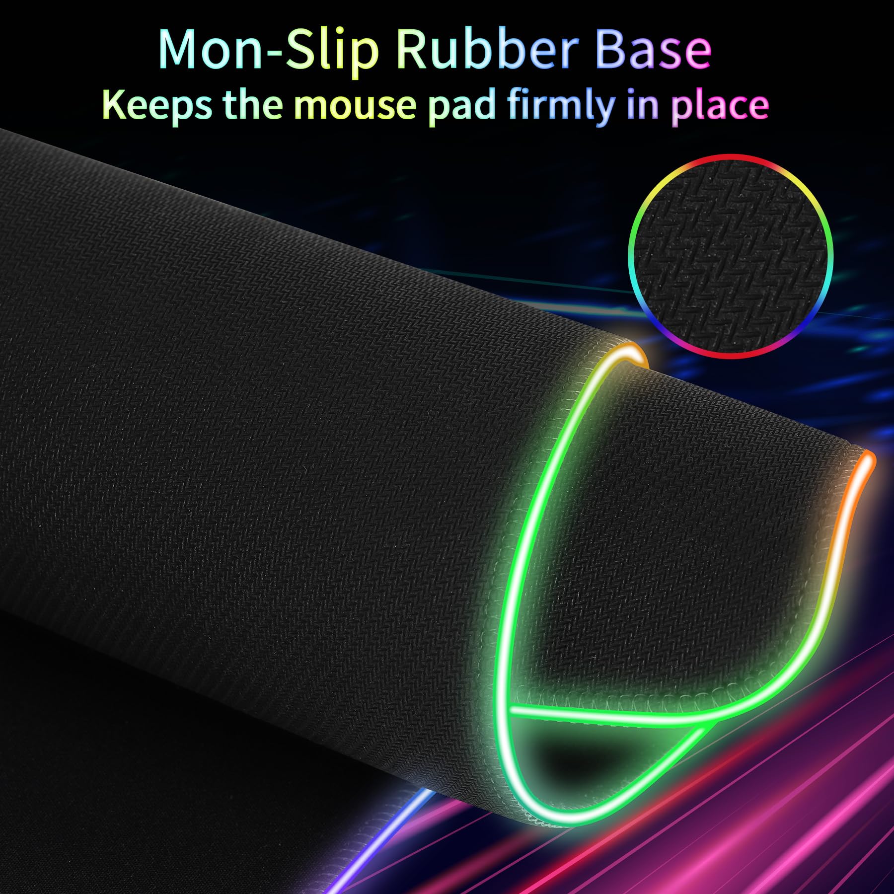 Alfombrilla de mouse grande para juegos con cargador inalámbrico magnético de 15 W, carga rápida, alfombrilla de mouse LED con luz RGB, superficie lisa, base de goma antideslizante, almohadilla para