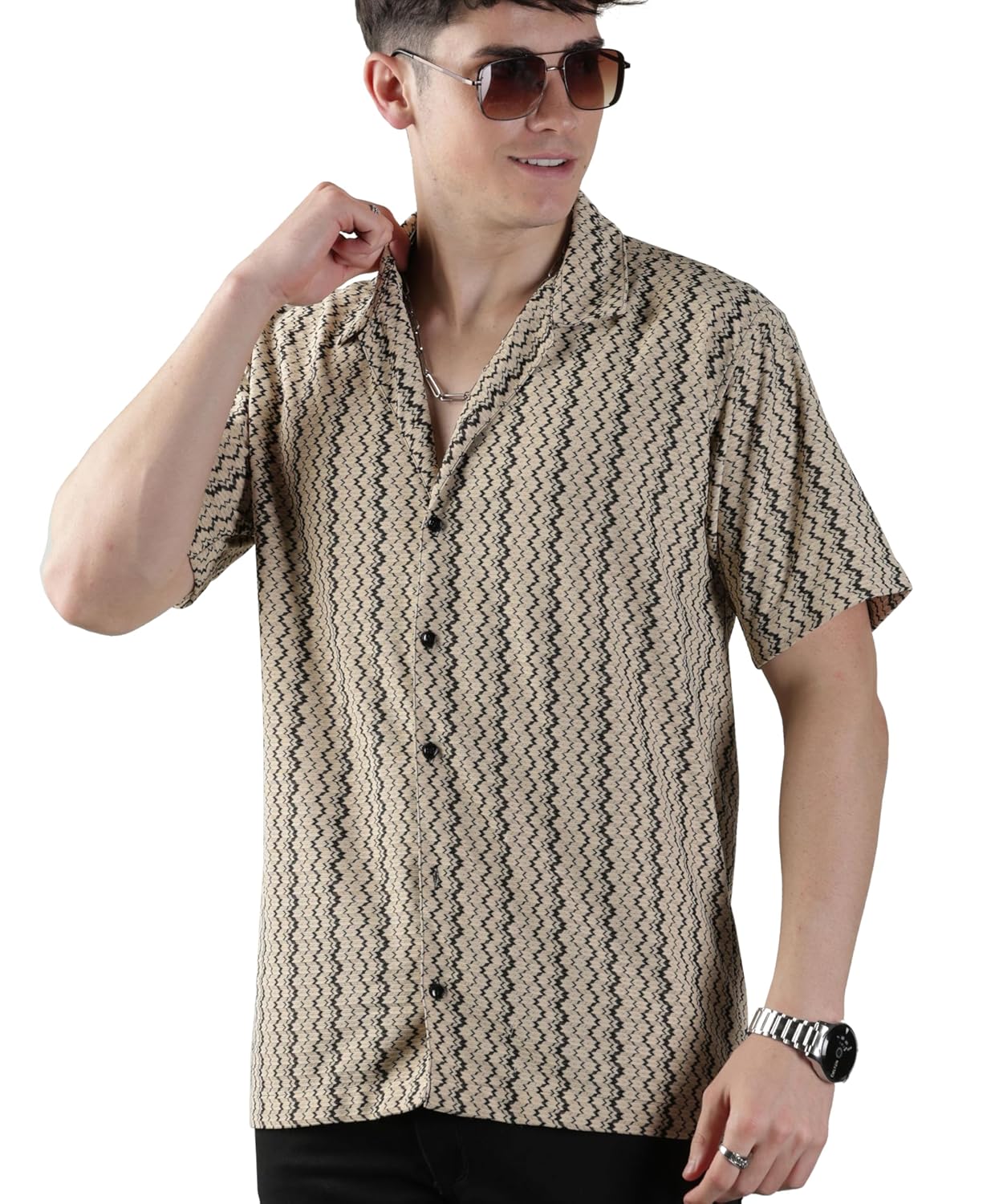 Men’s Full Sleeve Cotton Shirt | Regular Fit Casual & Formal Shirt for Men with Patch Pocket