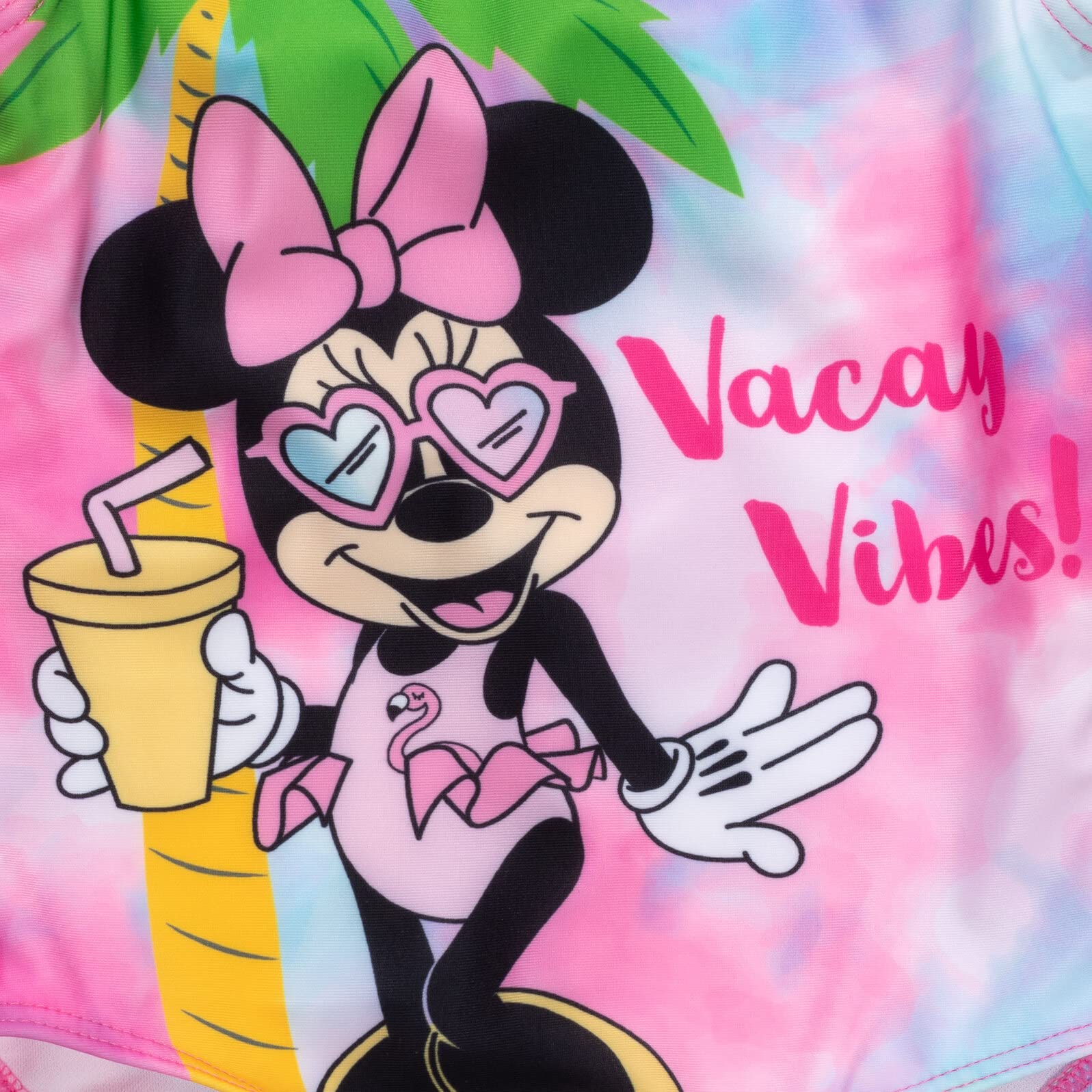 Disney Minnie Mouse Little Girls One-Piece Bathing Suit Pink 4