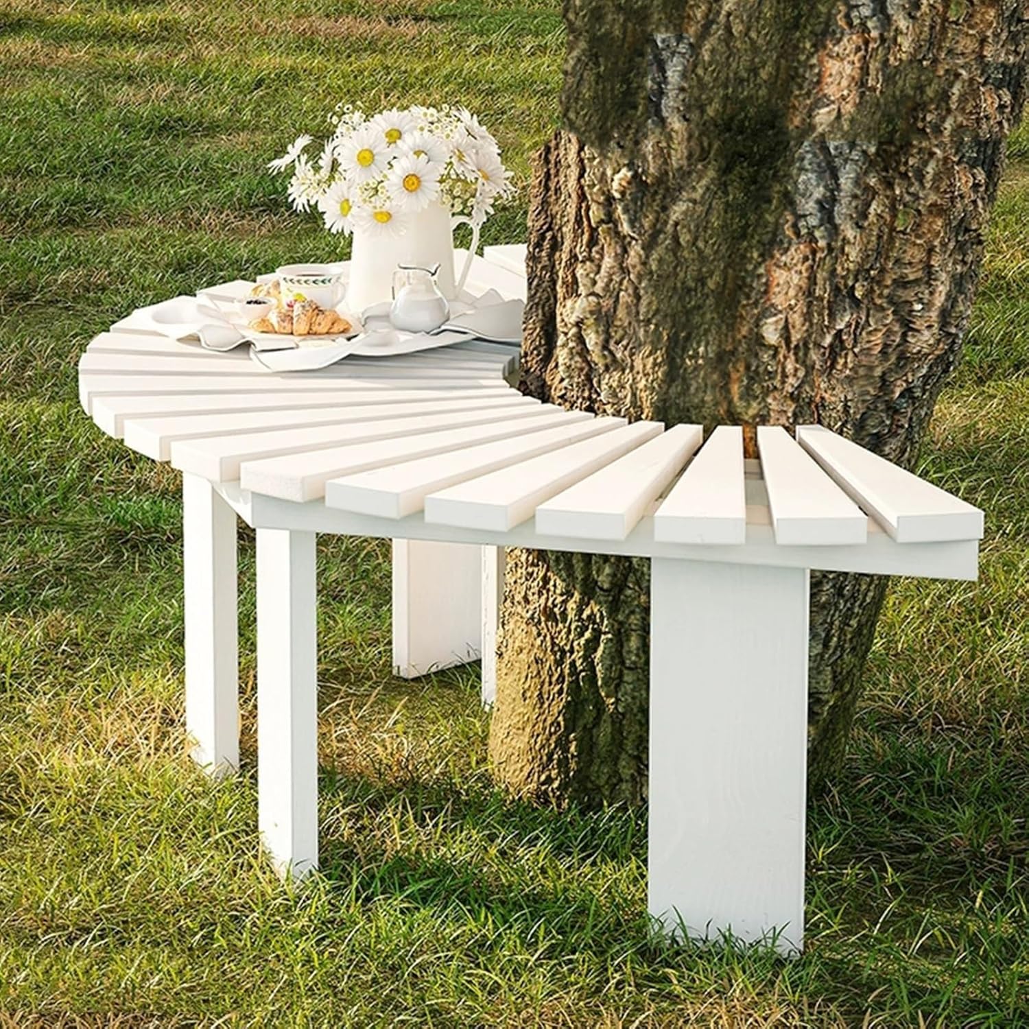 Wooden Outdoor Bench, Outdoor Garden Bench, Selected Solid Wood Produce, Load Capacity Up to 550 Lbs/250kg, Rainproof and Sunproof, Durable, Suitable for Garden, Deck, Patio, Etc(Brown)