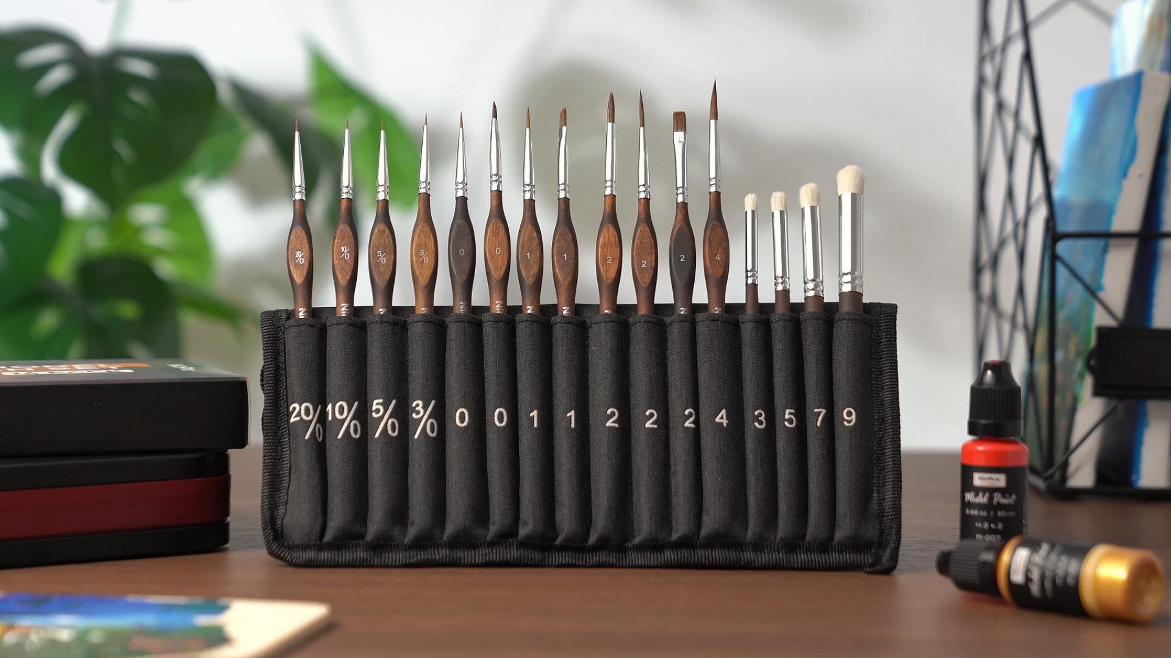Amazon.com: Nicpro 16 PCS Kolinsky Sable Miniature Paint Brushes