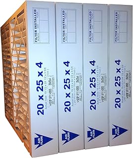 United Filter 20x25x4 MERV 11 Furnace Air Filters (Case of 4) - Compatible with 3M Size - HVAC Filters Captures Airborne Dust, Pollen, Mould Spores & Smoke - Air Filters Made in Canada