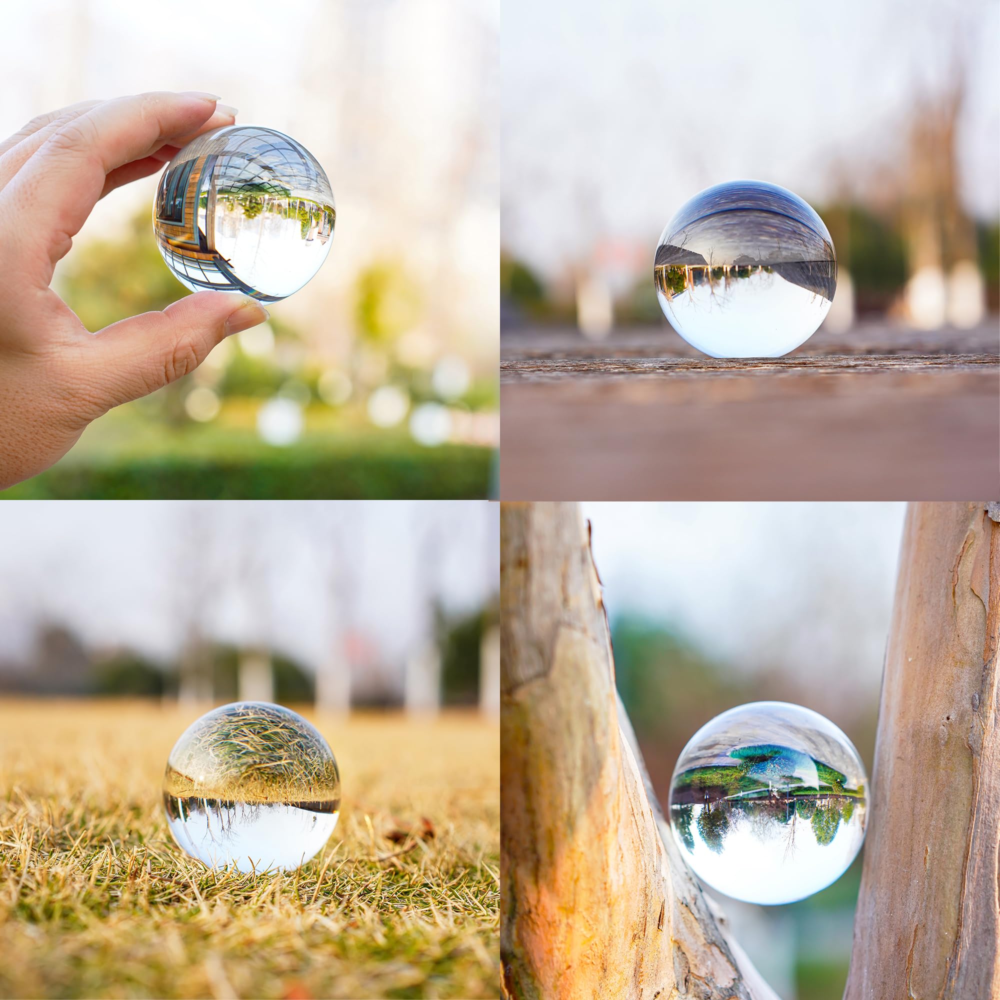 ZEERSHEE 2.3in Sparkling Clear Crystal Ball with Stand 60mm Handcrafted Photography Prop for Magical Shots Elegant Home & Party Decor for Women - Image 4