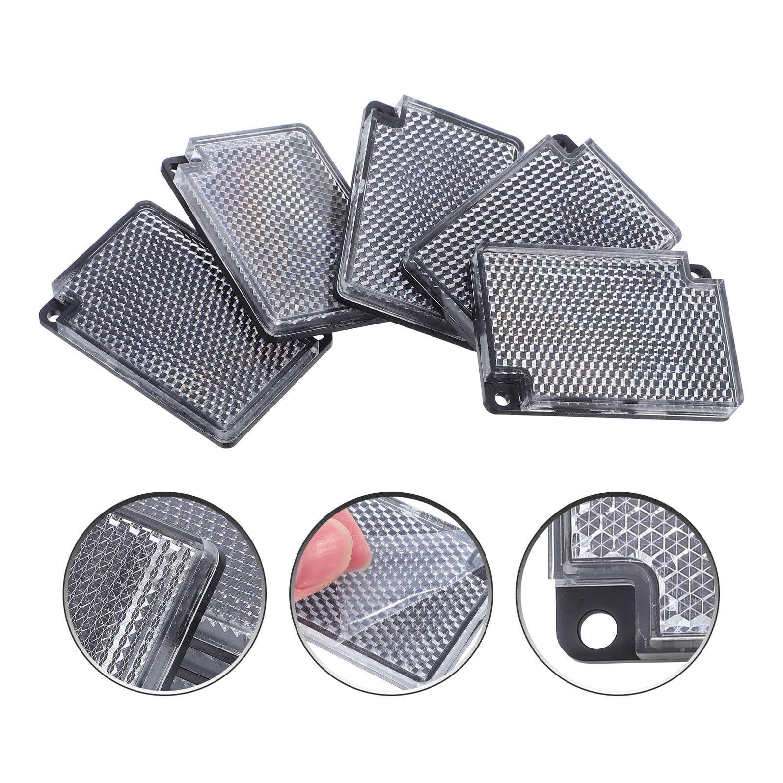 BESPORTBLE 5 piezas reflector cuadrado retro con estructura de panal de abeja accesorio altamente reflectante para fotoeléctricas fotoeléctricas, uso versátil para el tráfico