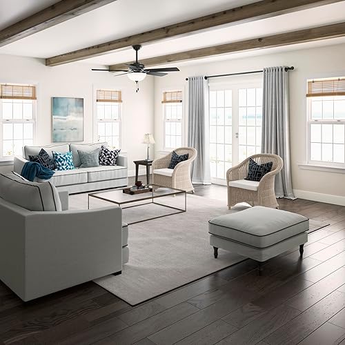 Miniatura 3 de Hunter Fan Company, 51738 Swanson Ventilador de techo negro mate de 52 pulgadas con kit de luz LED y cadena de tracción