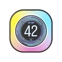 CORSAIR iCUE LINK AIO LCD Modulo Schermo – Schermo LCD IPS da 2,1″ – 24 LED RGB Indirizzabili Individualmente – Installazione Senza Attrezzi – Bianco